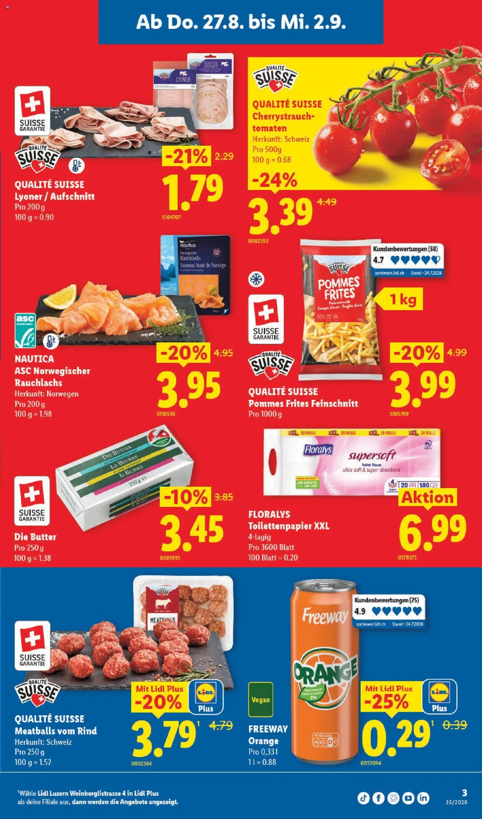 Lidl aktionen Neueröffnung Luzern