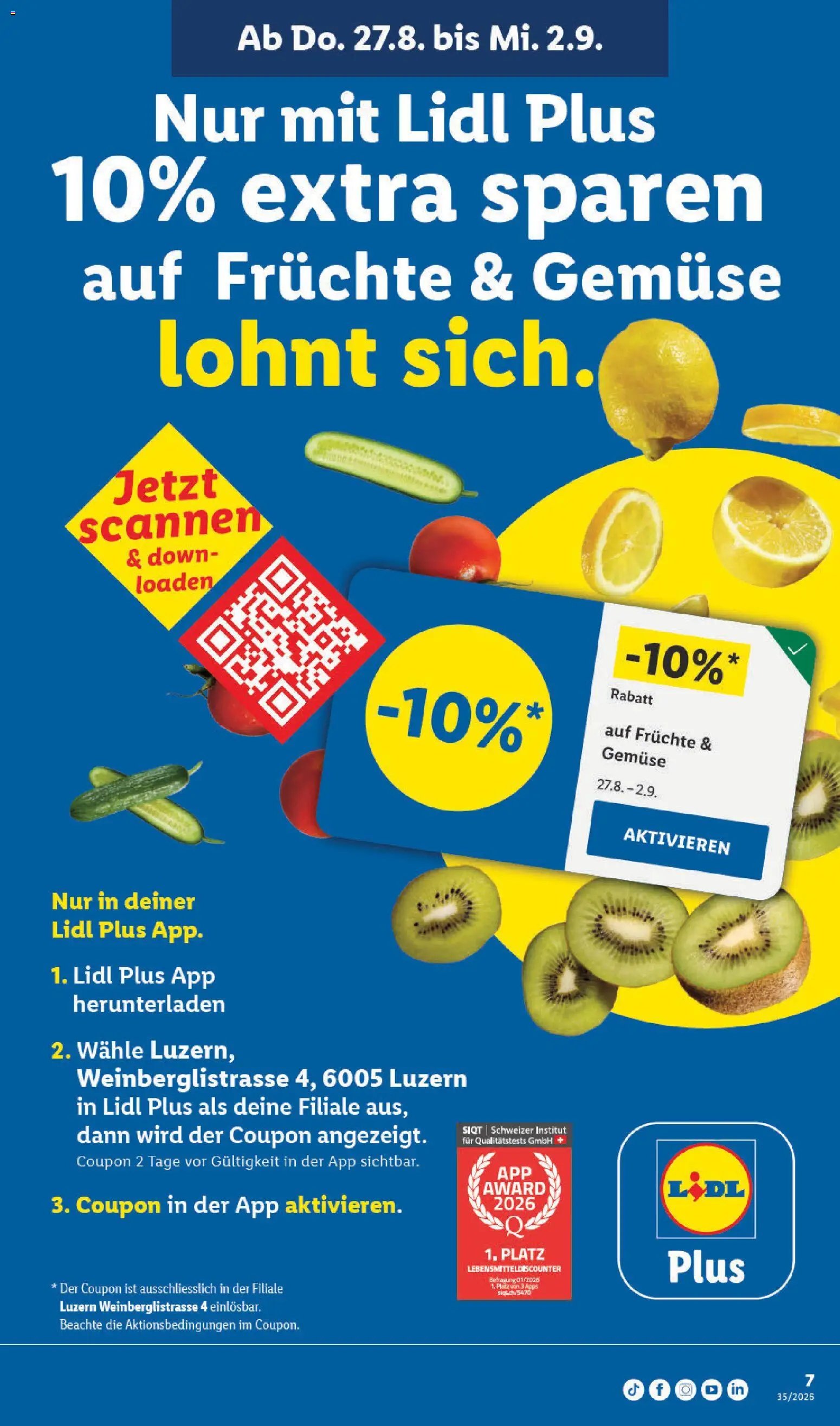 Lidl aktionen Neueröffnung Luzern