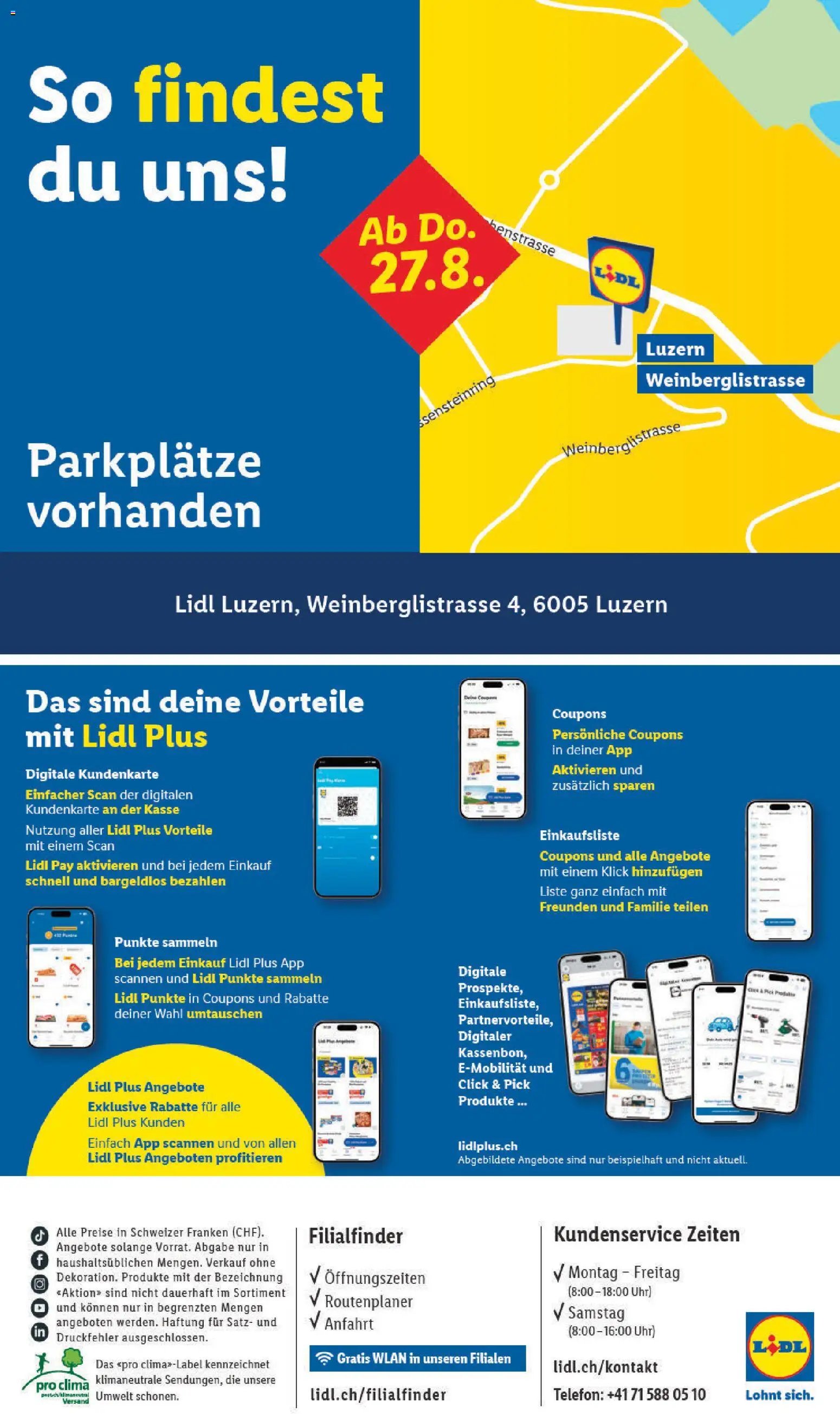 Lidl aktionen Neueröffnung Luzern