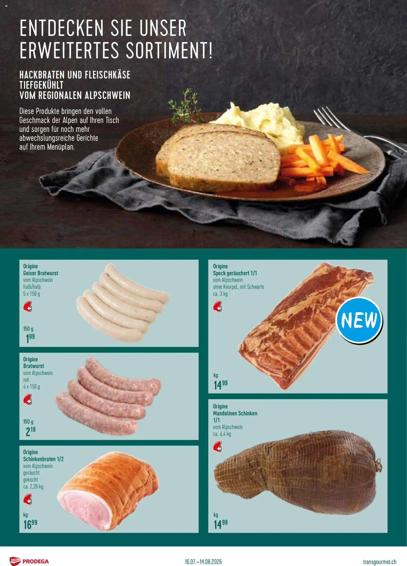 Prodega aktionen Alpschwein aus der Region