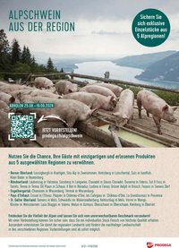 Prodega aktionen Alpschwein aus der Region