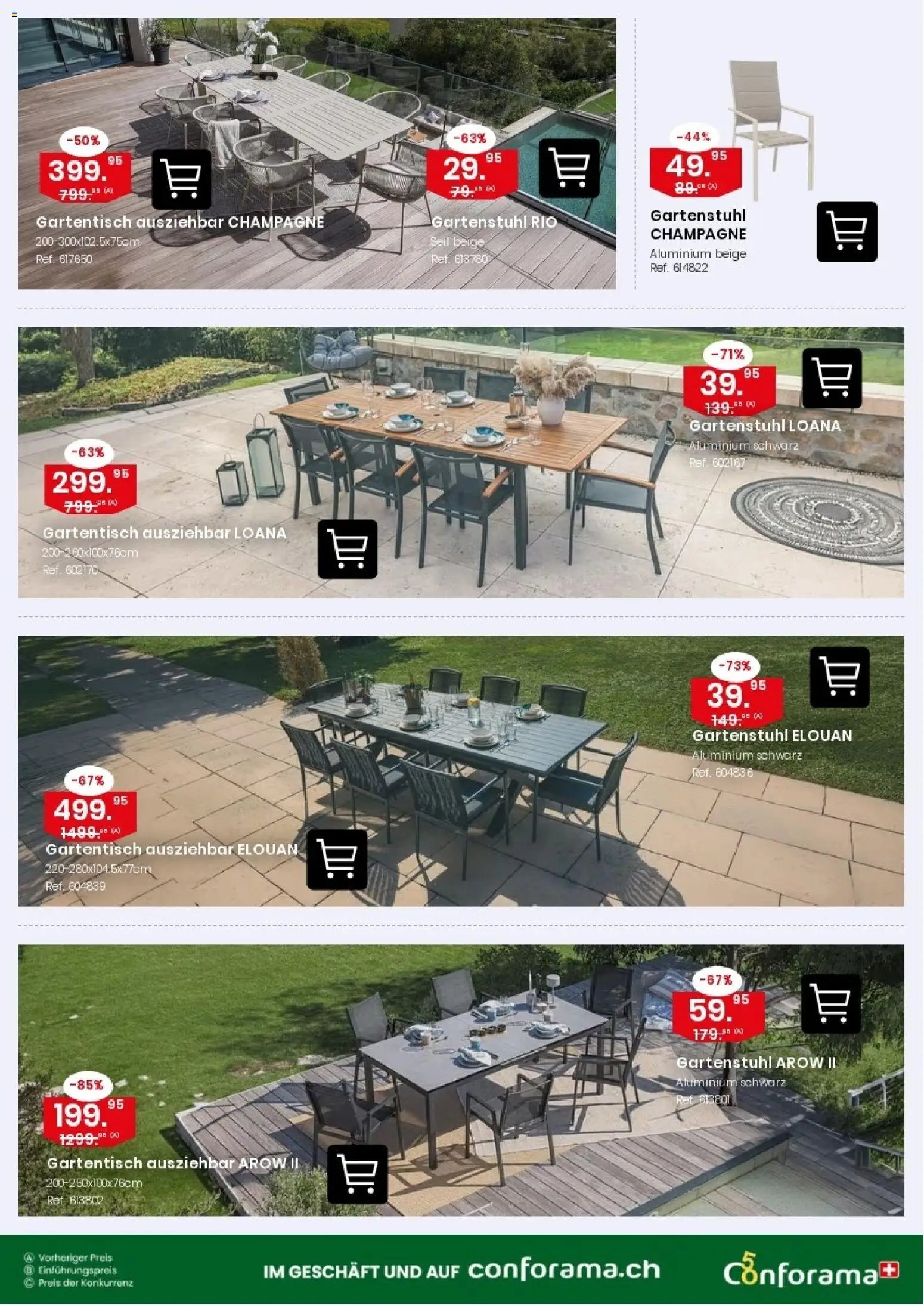 Conforama aktionen Tische & Stühle
