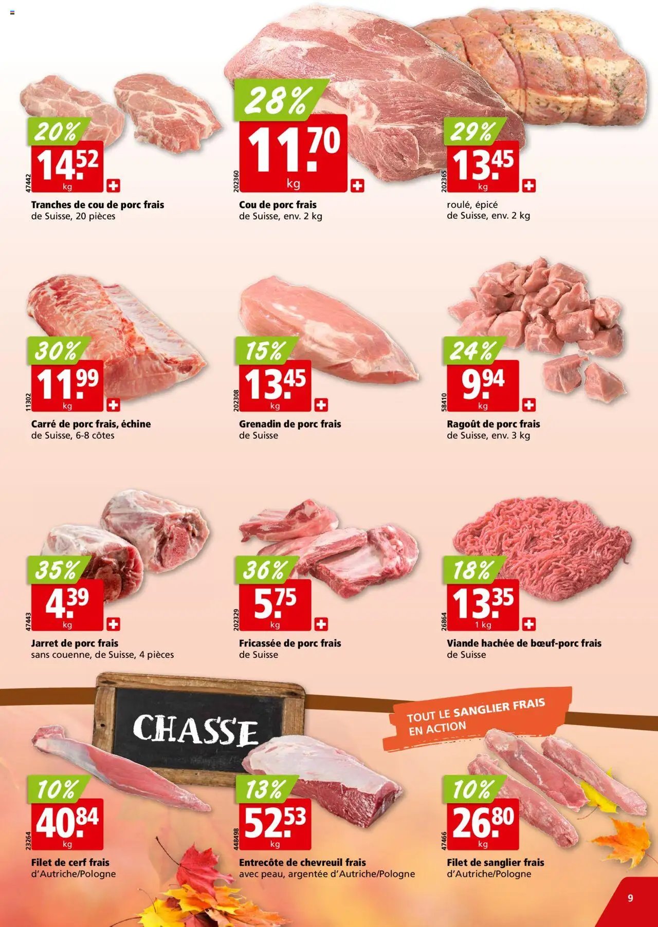 Aligro Aktionen Chavannes, Matran, Genève, Sion (2025-09-22 - 2025-09-27)