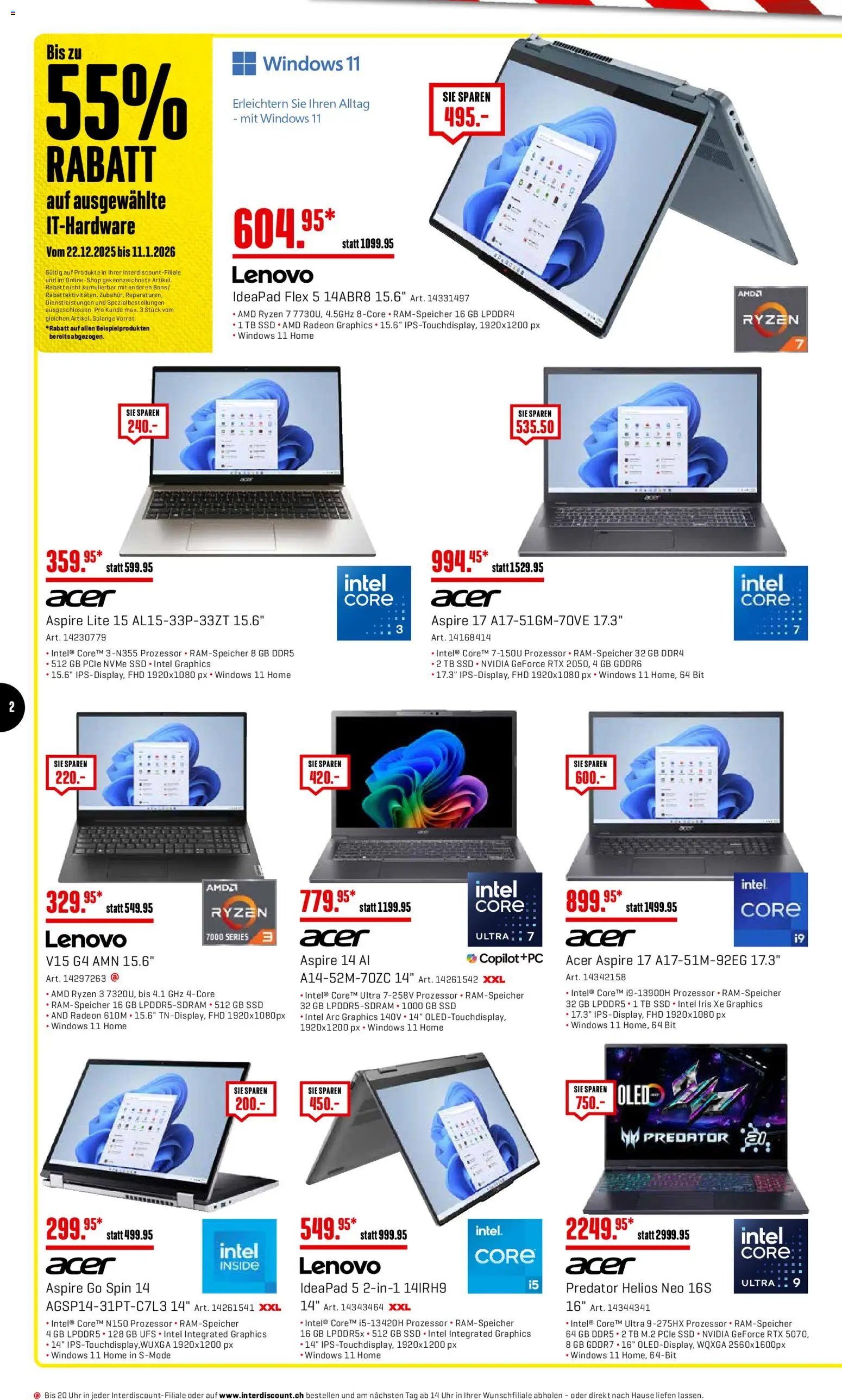 Interdiscount Aktionen Sale (2025-12-22 - 2026-01-11)