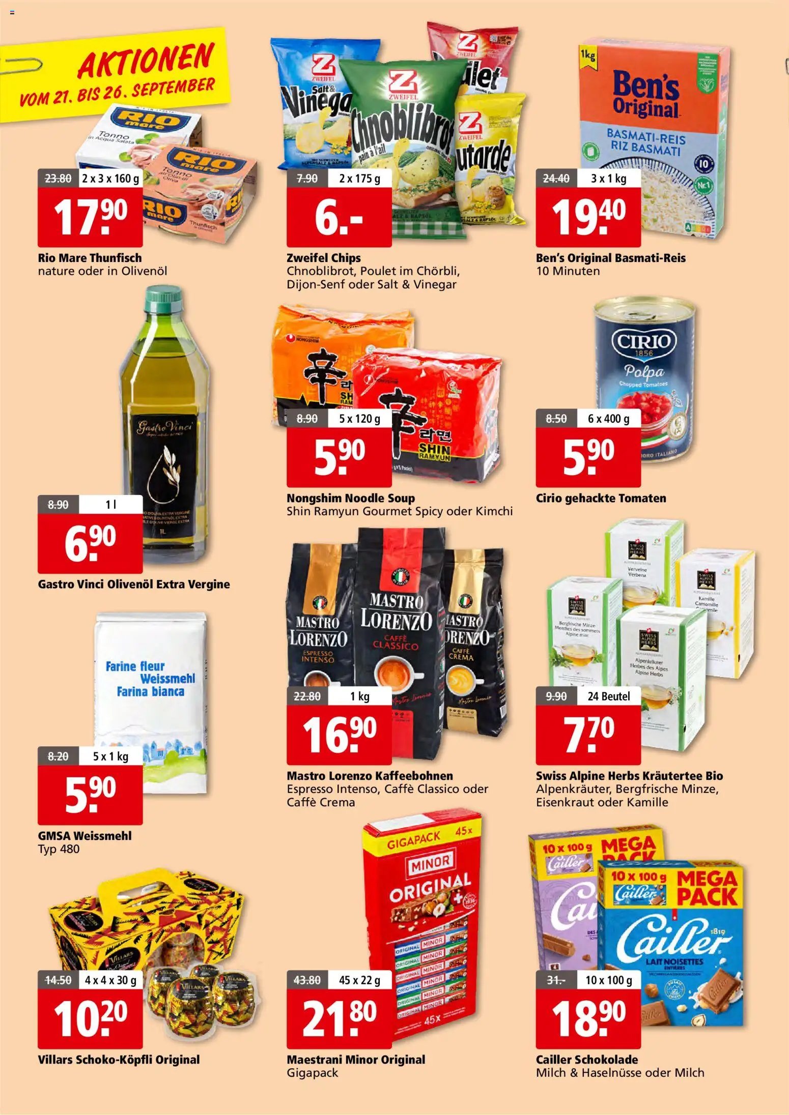 Aligro aktionen Foire aux vins Schlieren, Gossau SG, Frauenfeld, Rapperswil-Jona, Sargans, Bern
