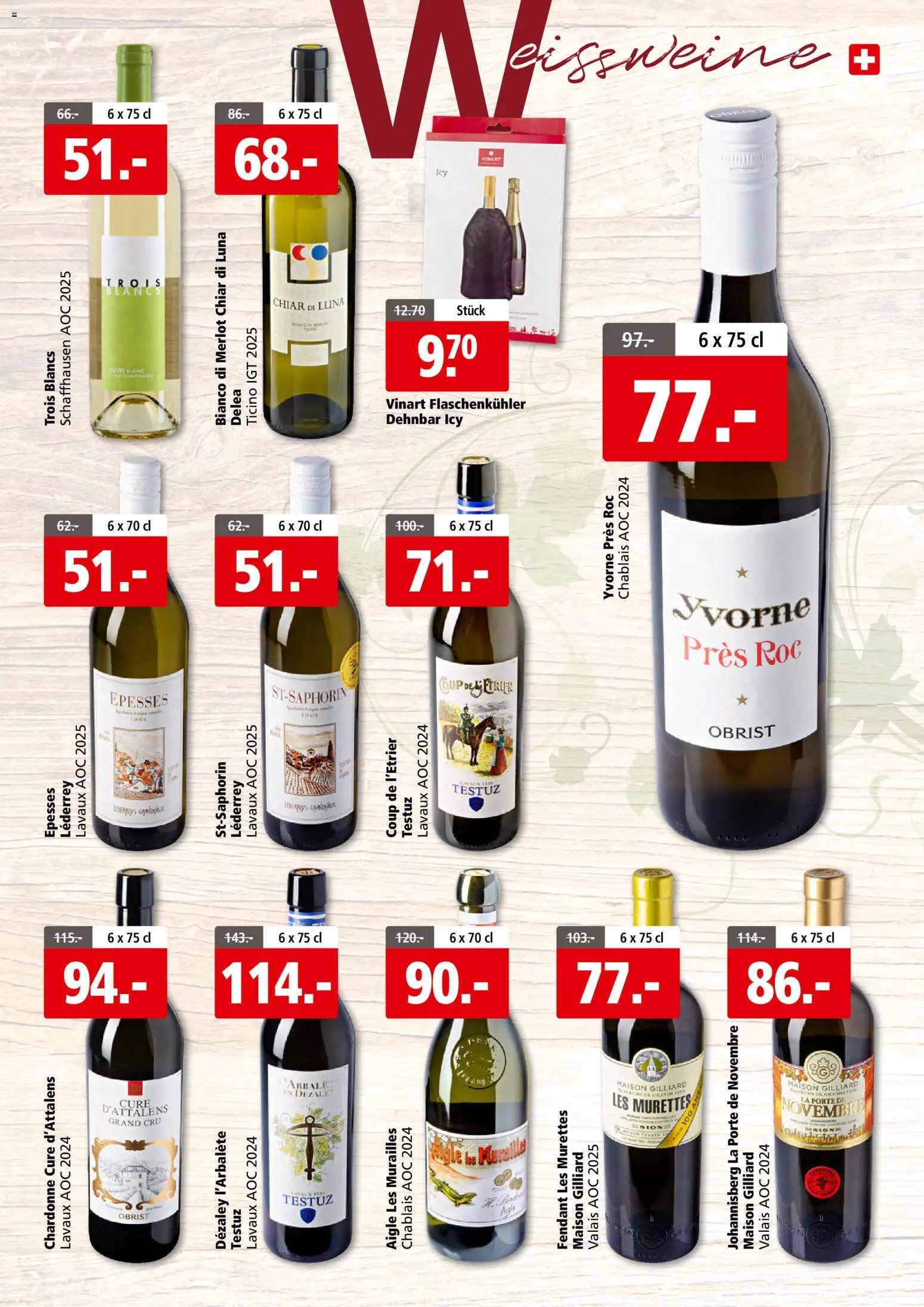 Aligro aktionen Foire aux vins Schlieren, Gossau SG, Frauenfeld, Rapperswil-Jona, Sargans, Bern