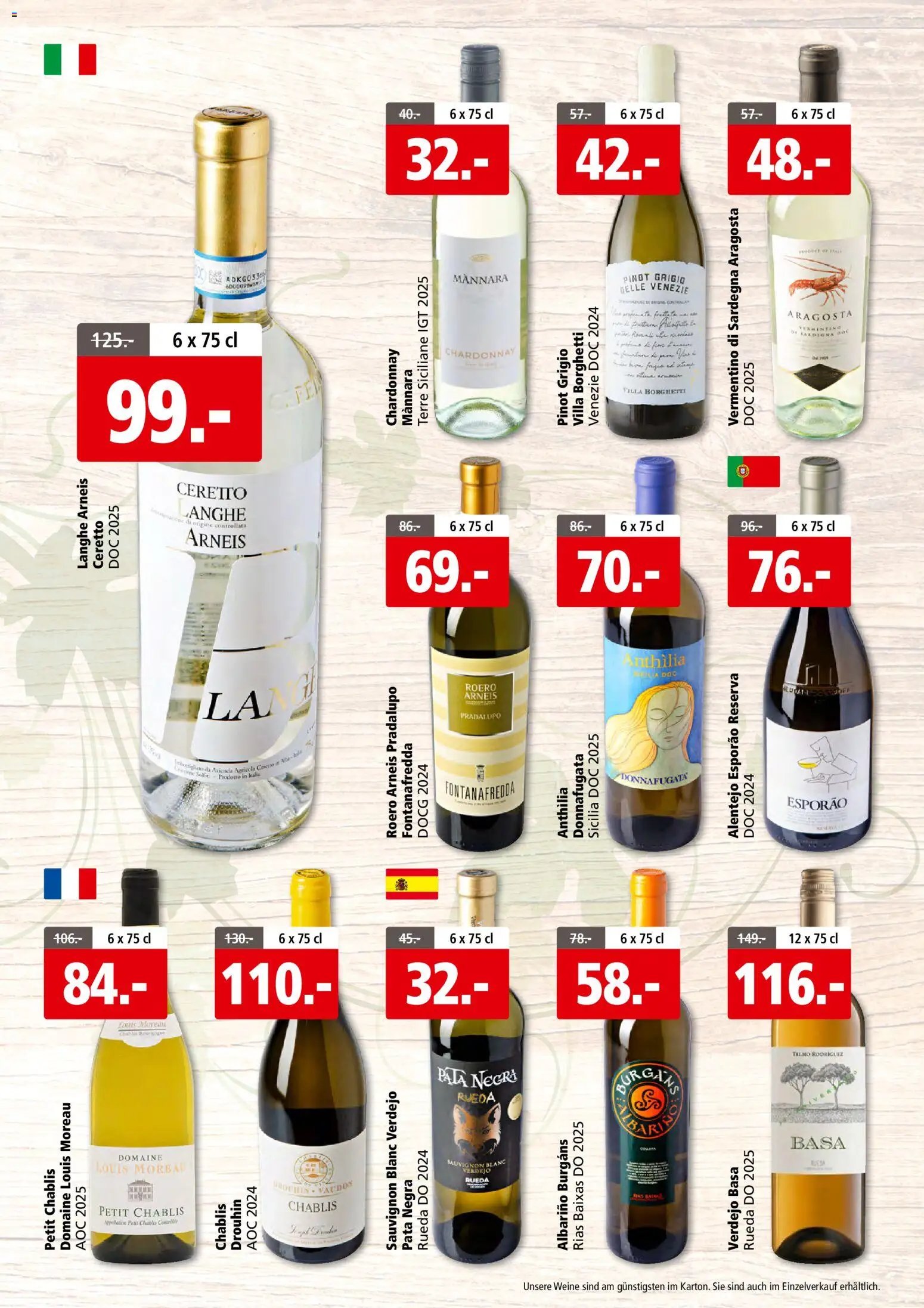 Aligro aktionen Foire aux vins Schlieren, Gossau SG, Frauenfeld, Rapperswil-Jona, Sargans, Bern