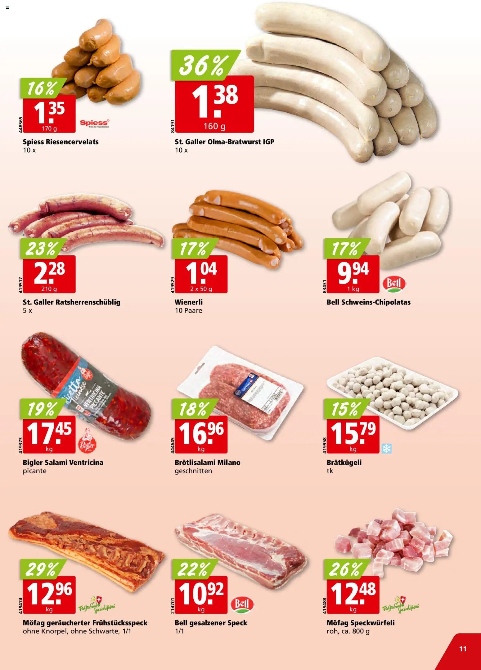 Aligro Aktionen Schlieren, Gossau SG, Frauenfeld, Rapperswil-Jona, Sargans, Bern, Brüttisellen, Pratteln, Emmen, Spreitenbach (2025-11-17 - 2025-11-22) | 11