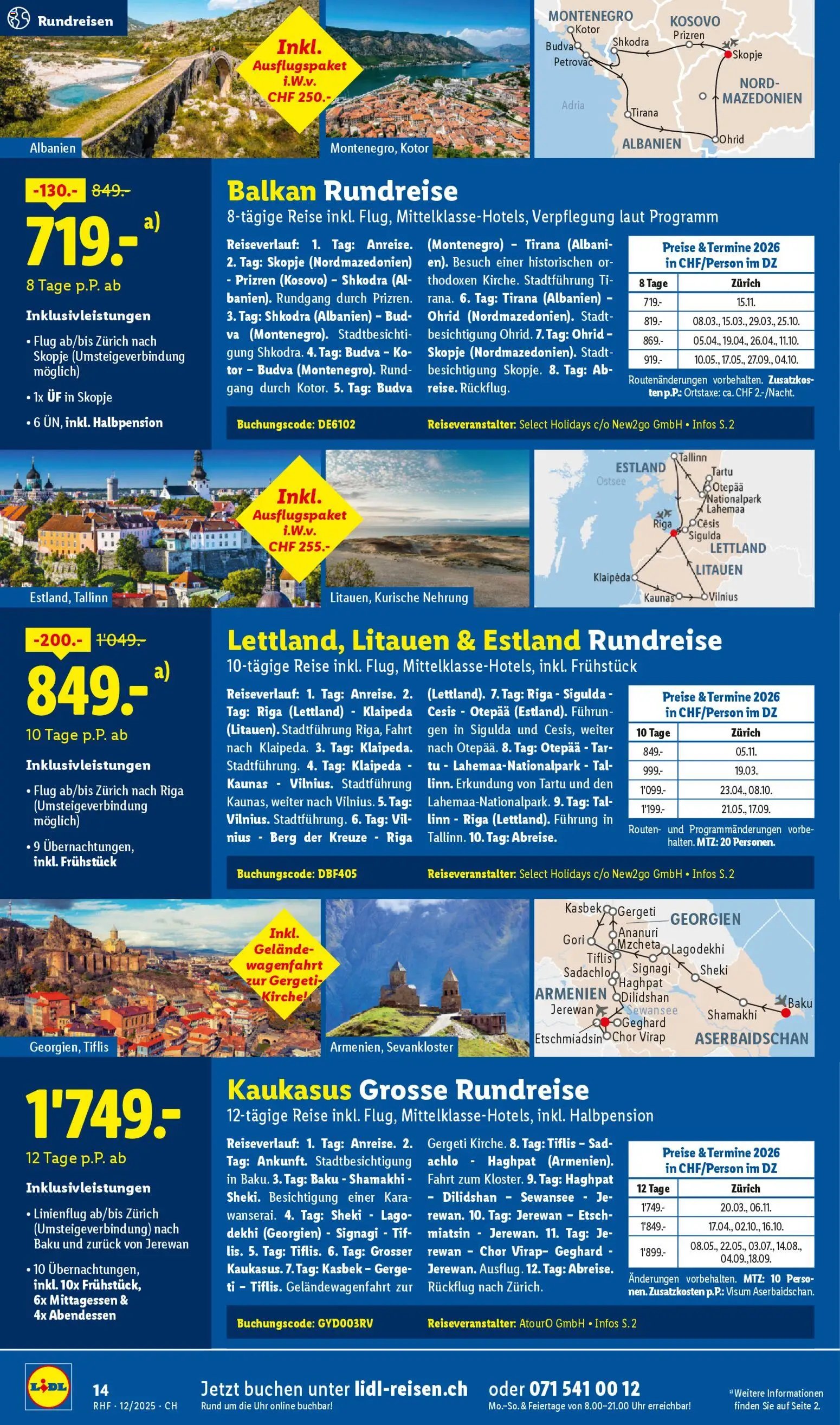 Lidl Aktionen Reisen Dezember (2025-11-29 - 2025-12-31) | 14