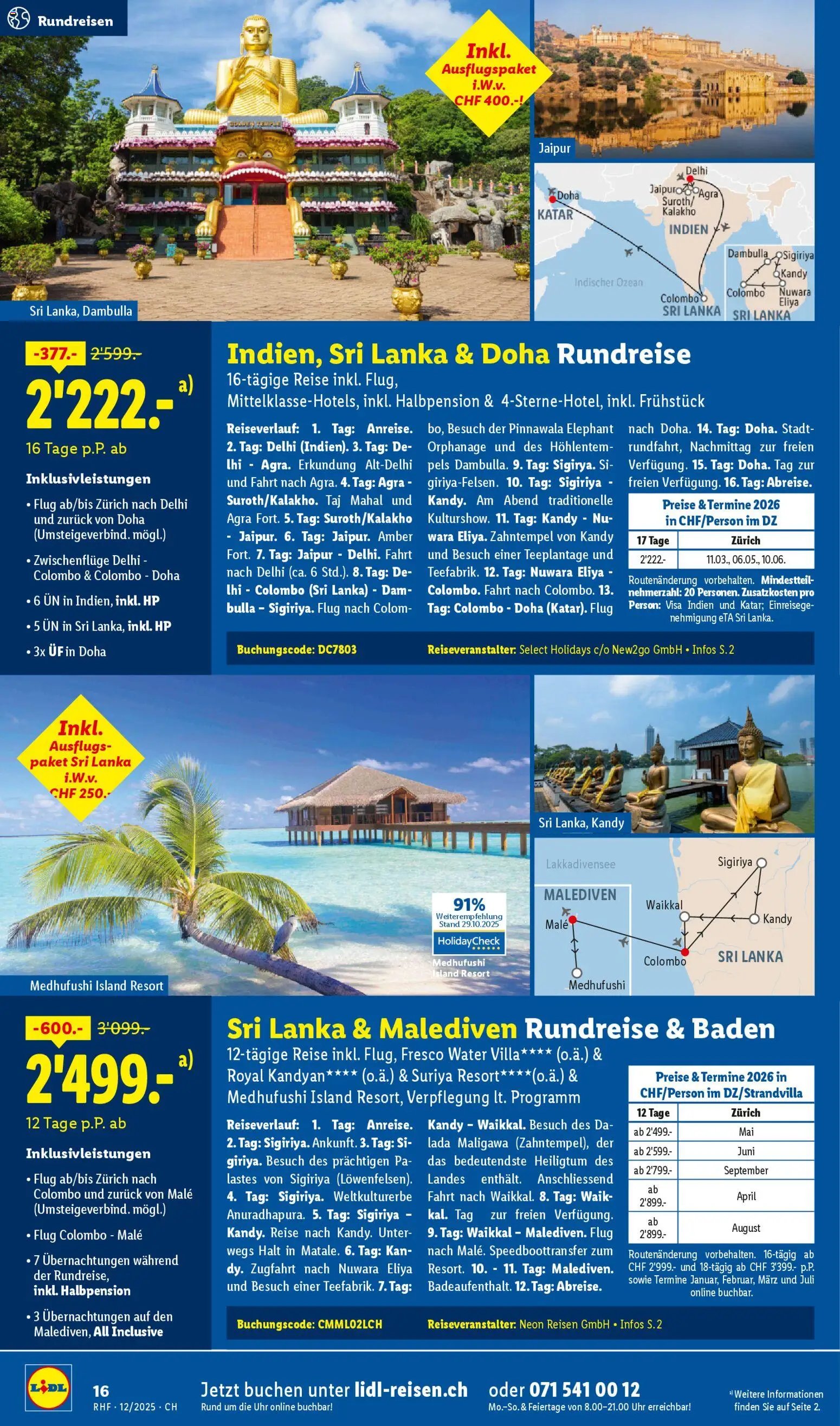 Lidl Aktionen Reisen Dezember (2025-11-29 - 2025-12-31) | 16