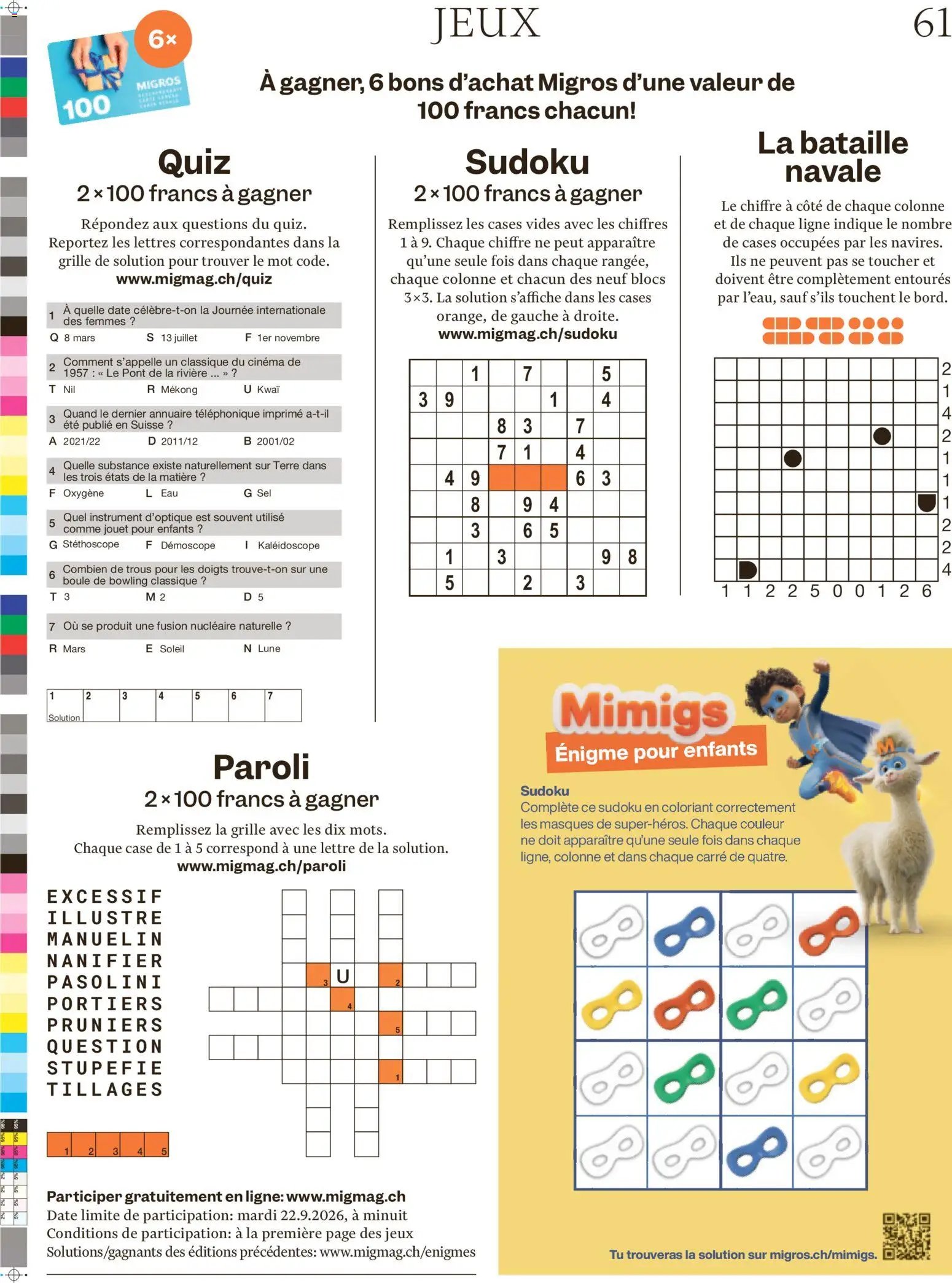 Migros aktionen Magazine FR