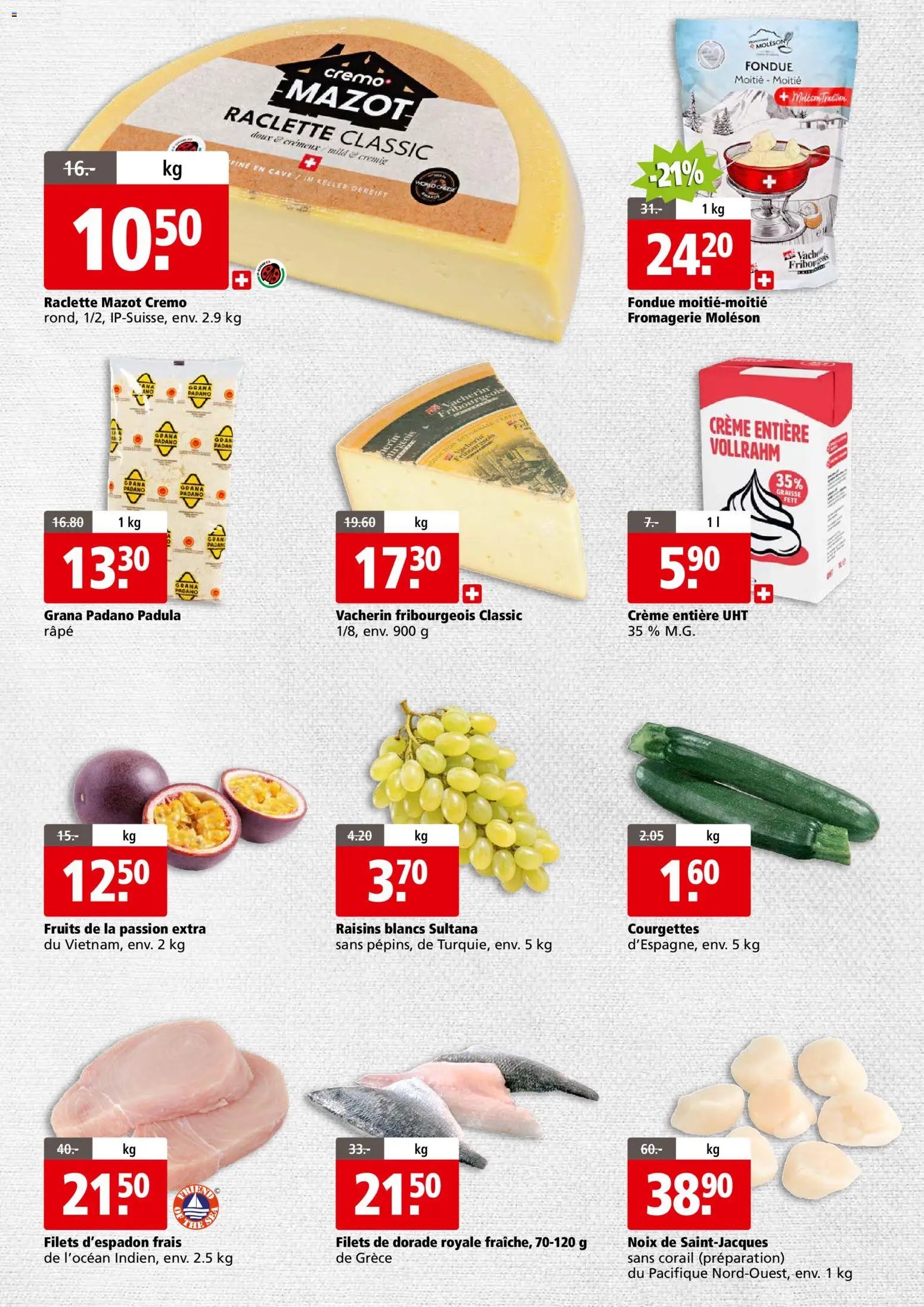 Aligro aktionen Business Chavannes, Matran, Genève, Sion