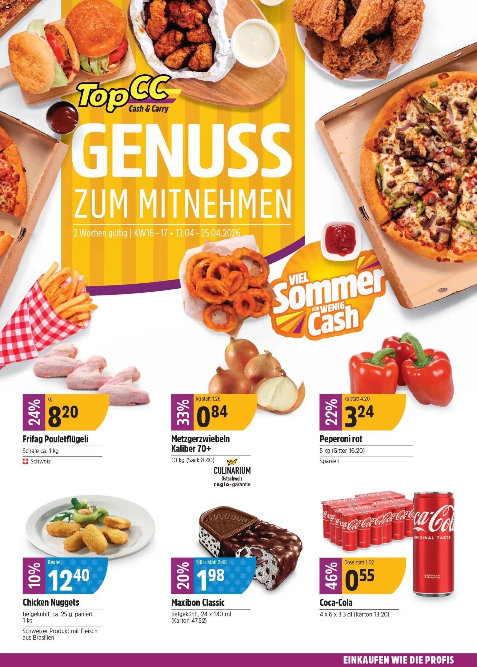 TopCC aktionen Genuss (2026-04-13 - 2026-04-25)