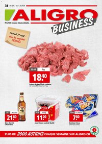 Aligro aktionen Business Chavannes, Matran, Genève, Sion