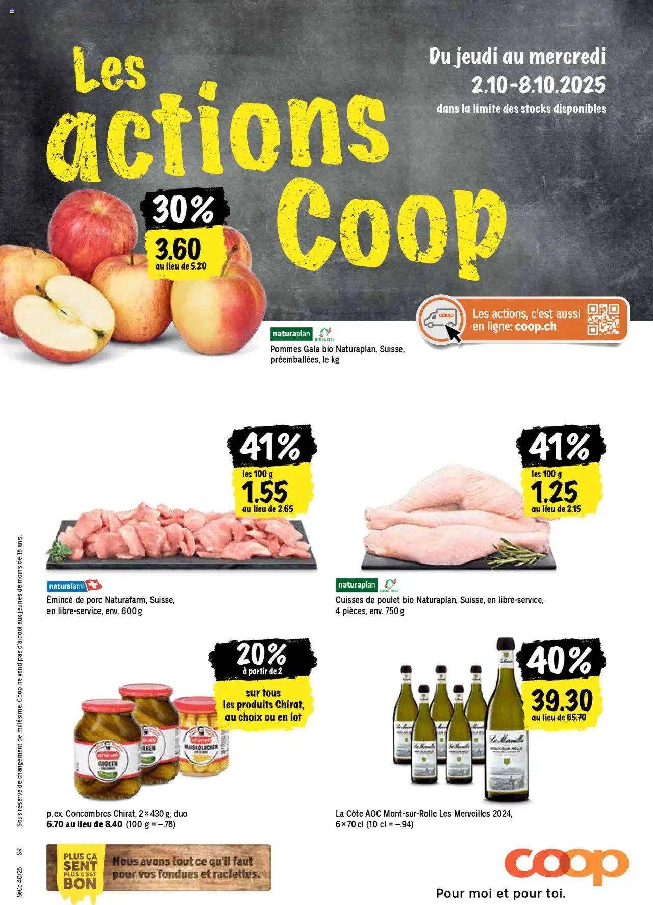 Coop Les actions de la semaine (2025-10-02 - 2025-10-08)