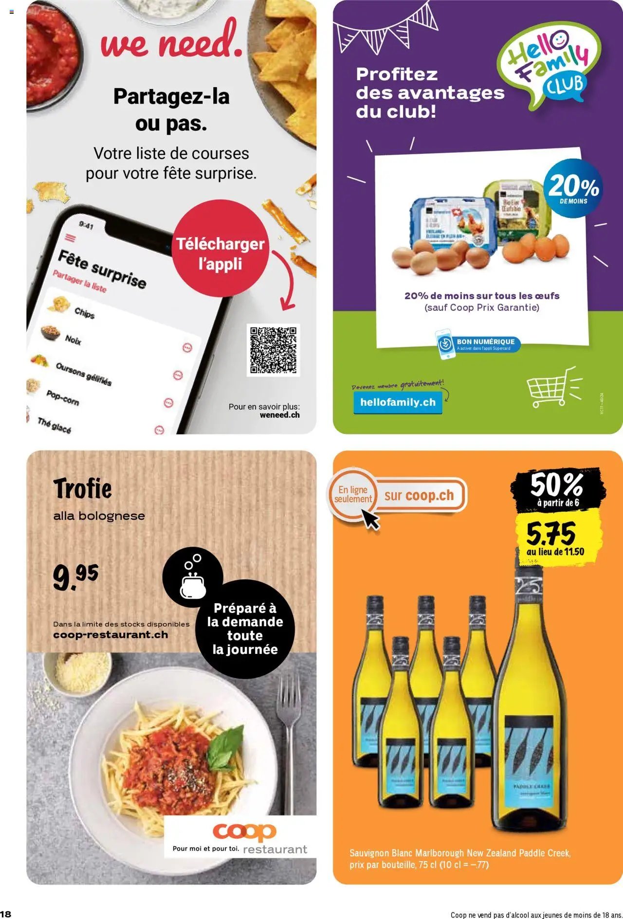 Coop Les actions de la semaine (2025-10-02 - 2025-10-08)
