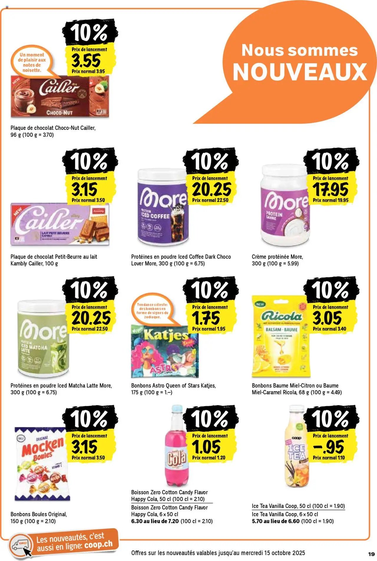 Coop Les actions de la semaine (2025-10-02 - 2025-10-08)