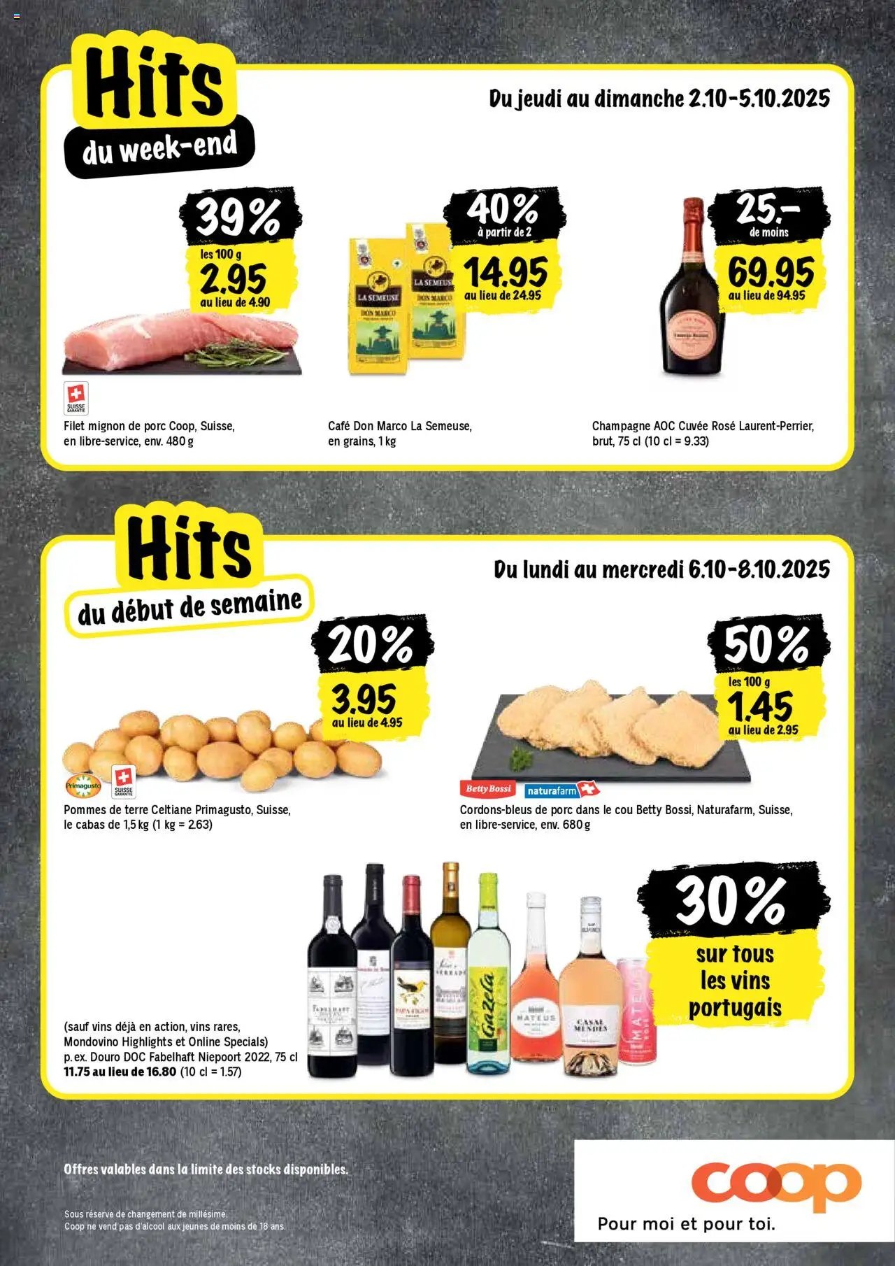 Coop Les actions de la semaine (2025-10-02 - 2025-10-08)