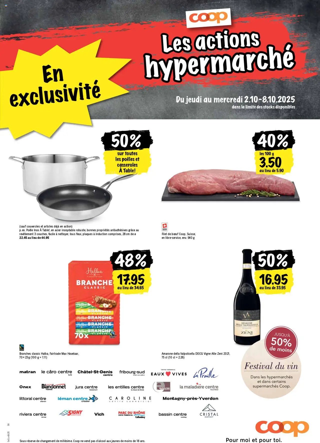 Coop Les actions de la semaine (2025-10-02 - 2025-10-08)