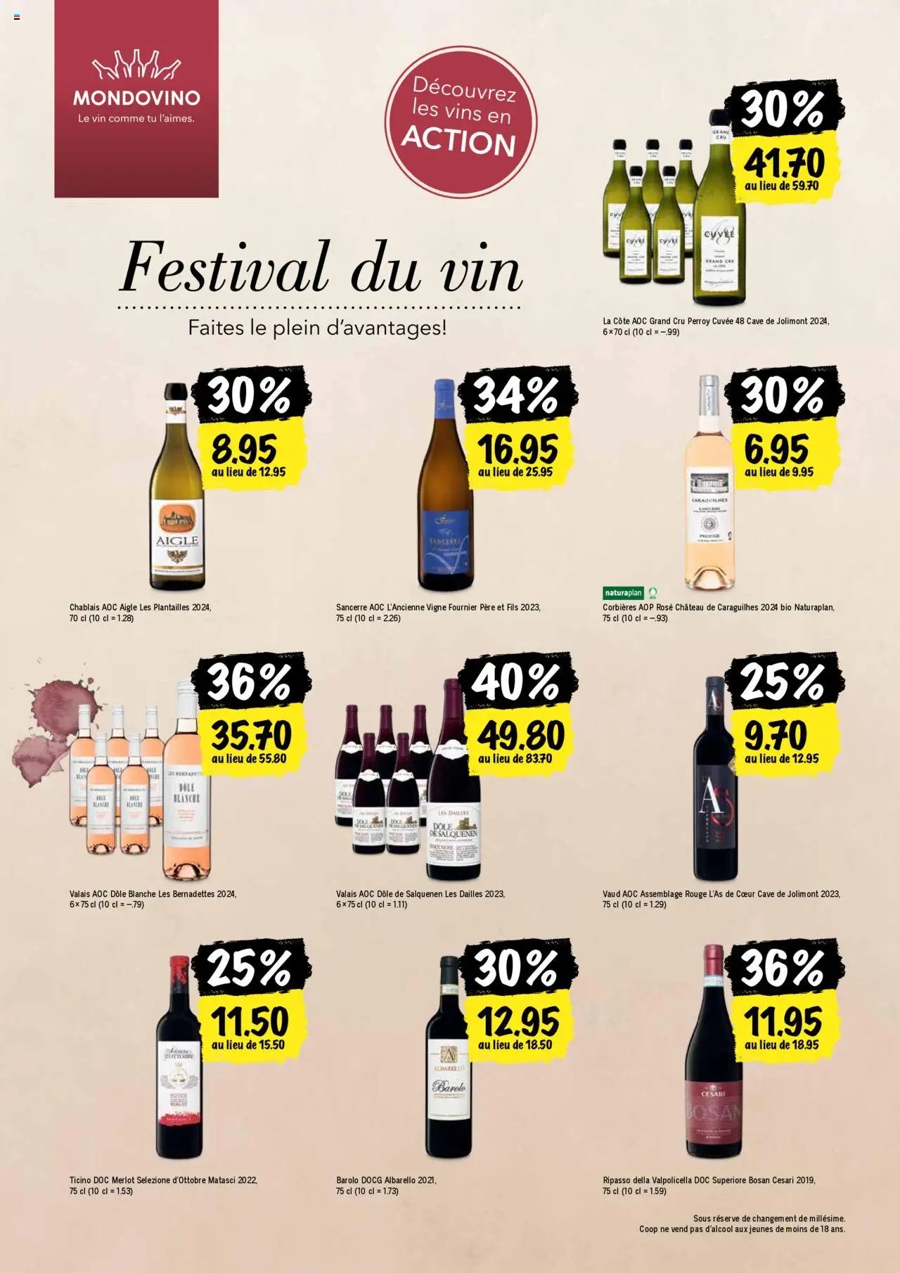 Coop Les actions de la semaine (2025-10-02 - 2025-10-08)