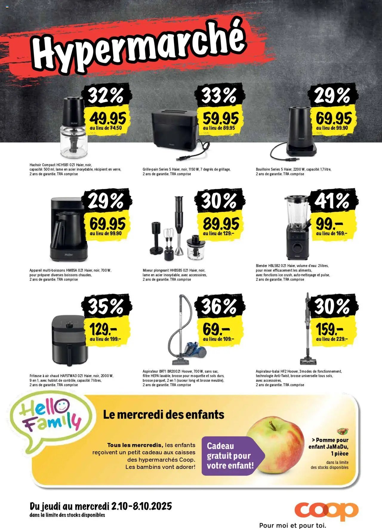 Coop Les actions de la semaine (2025-10-02 - 2025-10-08)