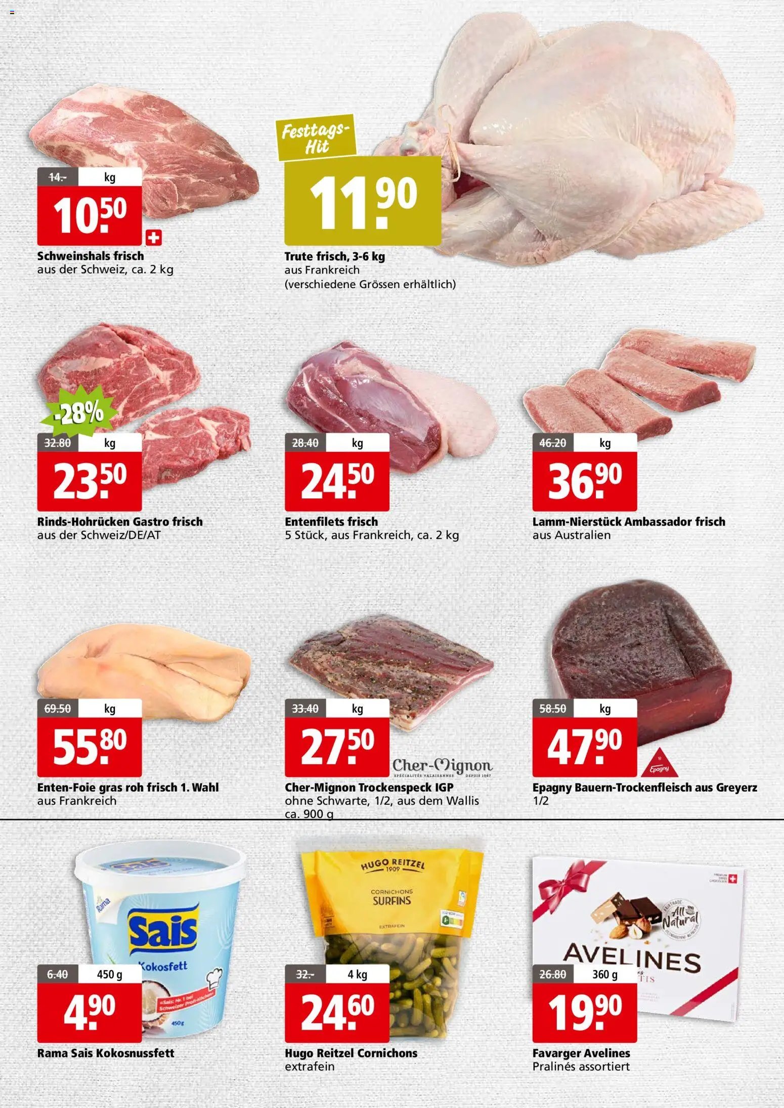 Aligro Aktionen Business Chavannes, Matran, Genf, Sitten (2025-12-08 - 2025-12-13)