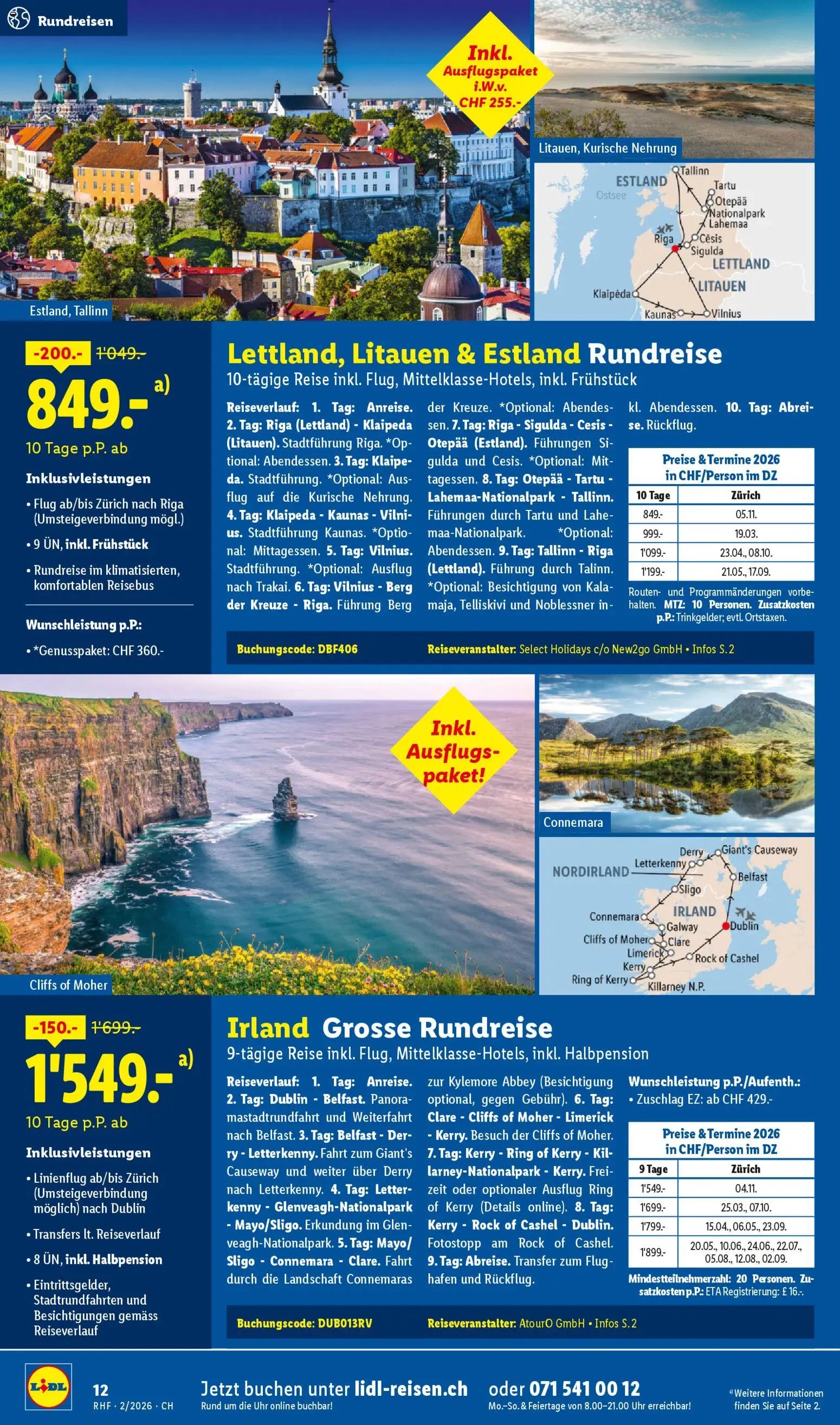 Lidl Aktionen Reisen Februar (2026-01-28 - 2026-02-28)