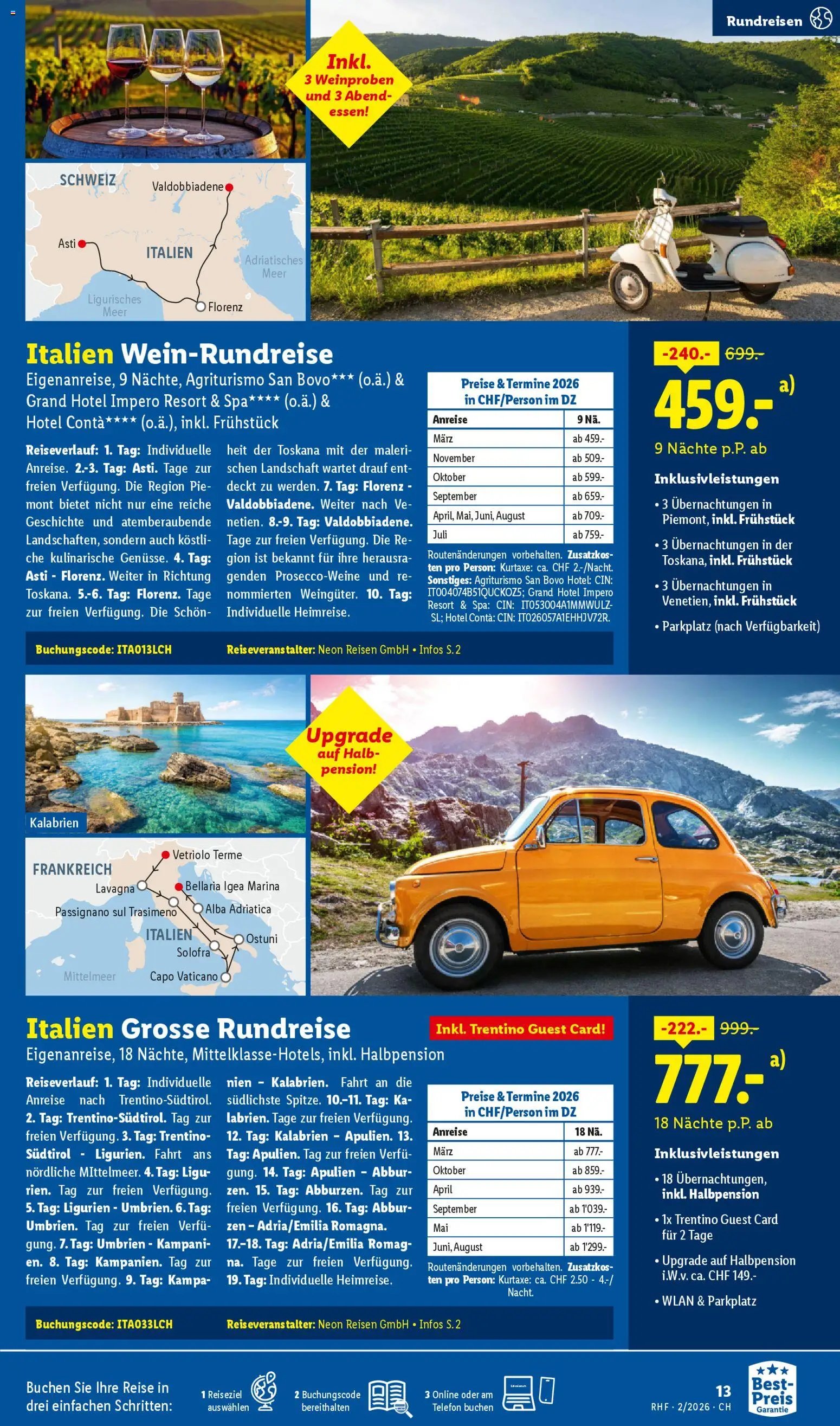 Lidl Aktionen Reisen Februar (2026-01-28 - 2026-02-28)