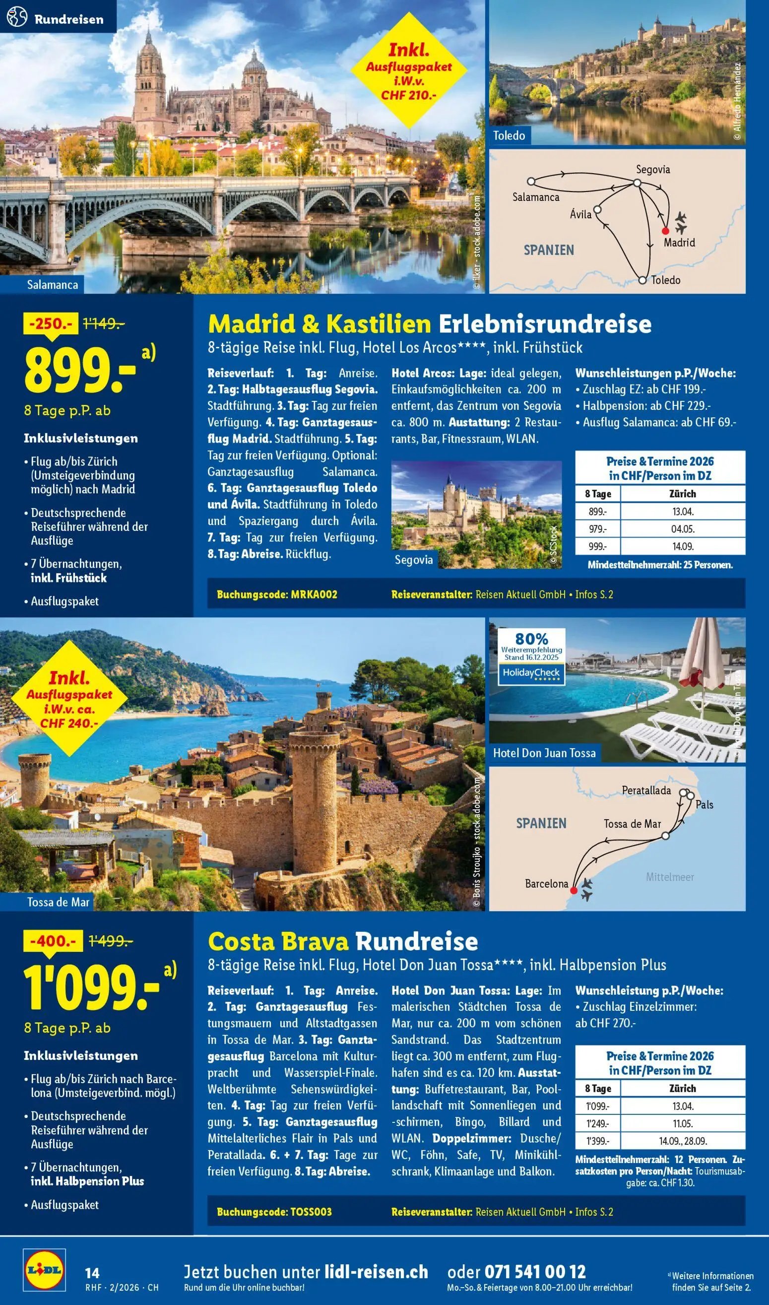 Lidl Aktionen Reisen Februar (2026-01-28 - 2026-02-28)