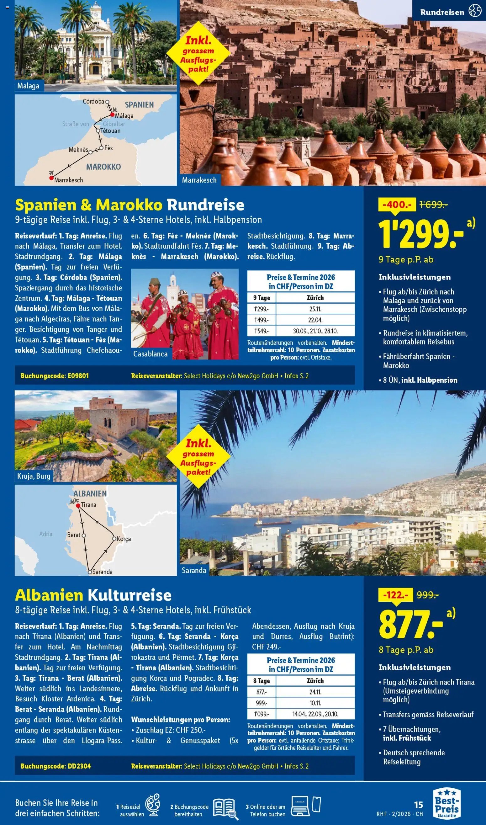 Lidl Aktionen Reisen Februar (2026-01-28 - 2026-02-28)