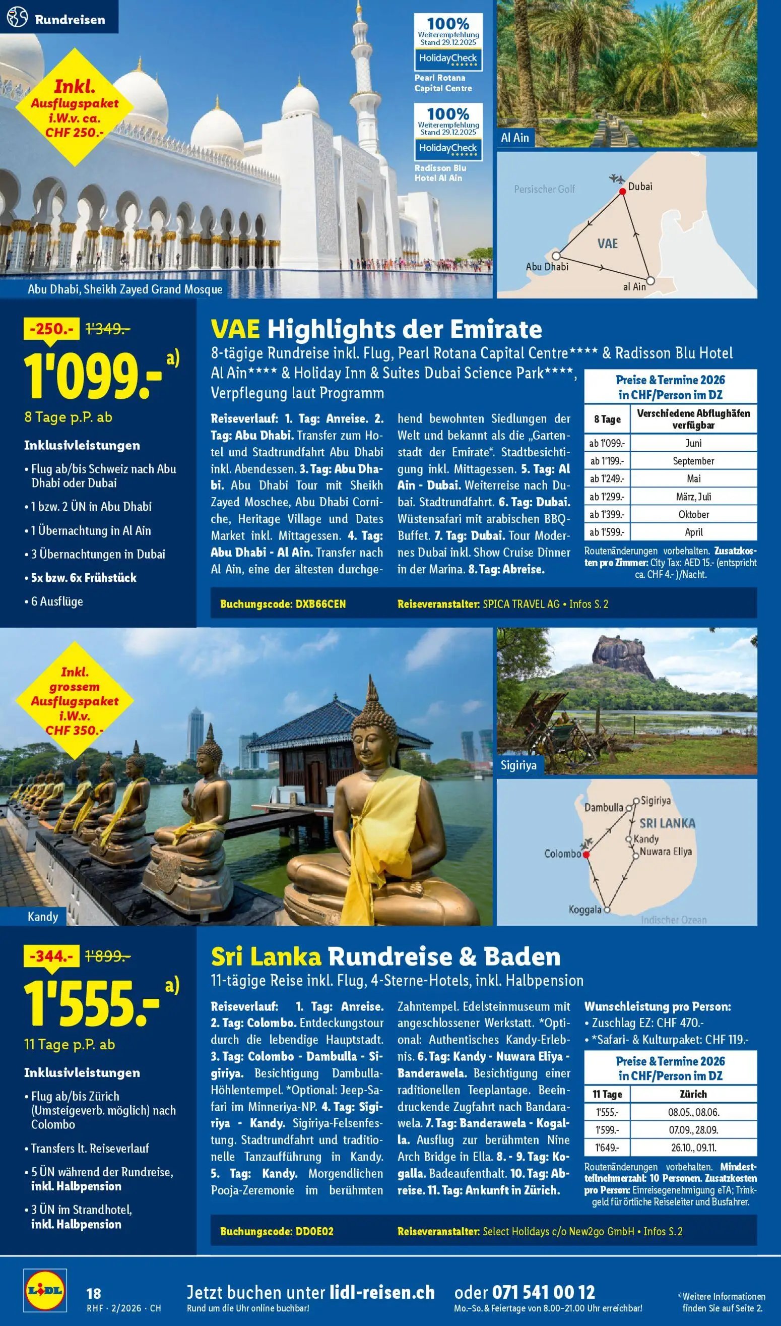 Lidl Aktionen Reisen Februar (2026-01-28 - 2026-02-28)