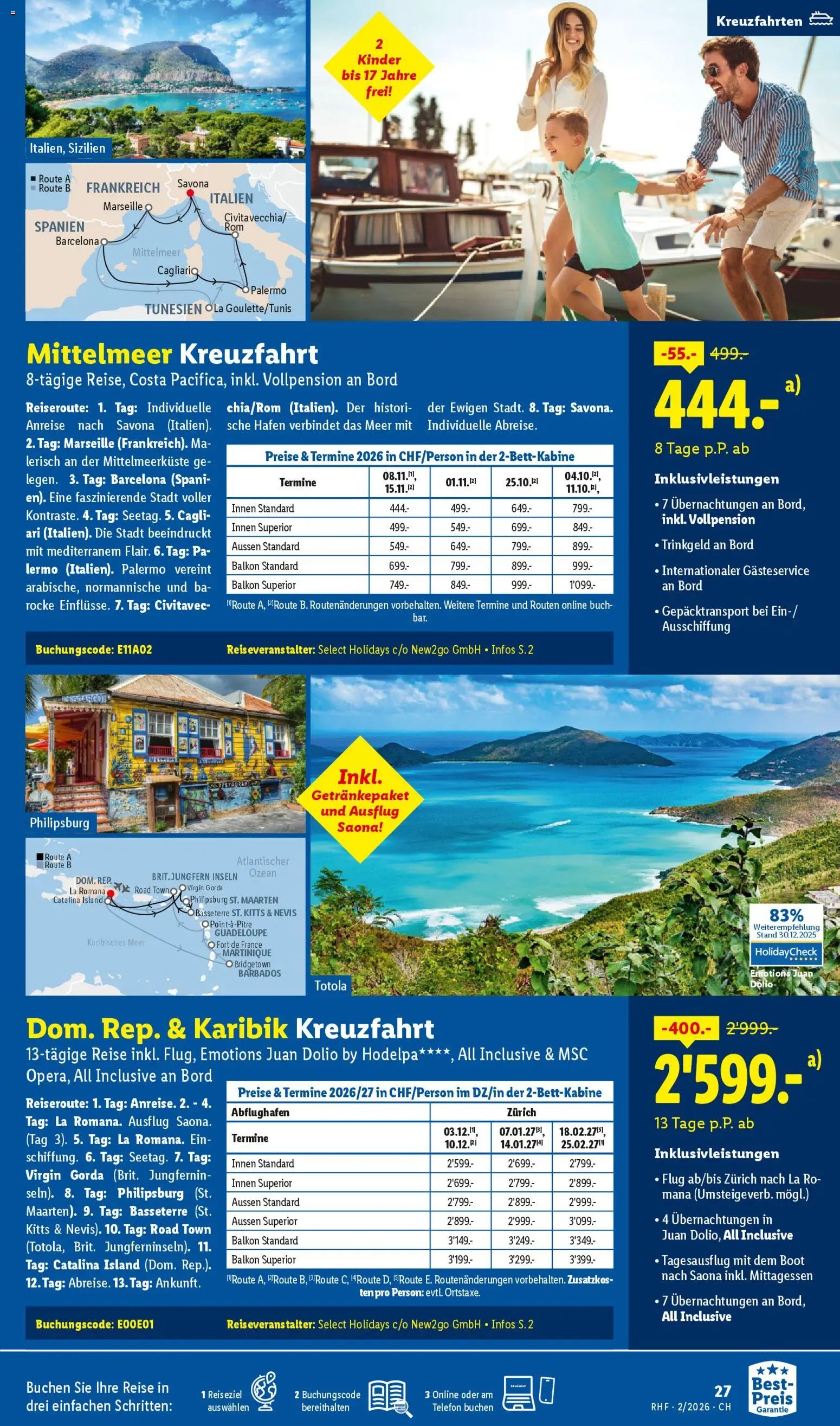 Lidl Aktionen Reisen Februar (2026-01-28 - 2026-02-28)