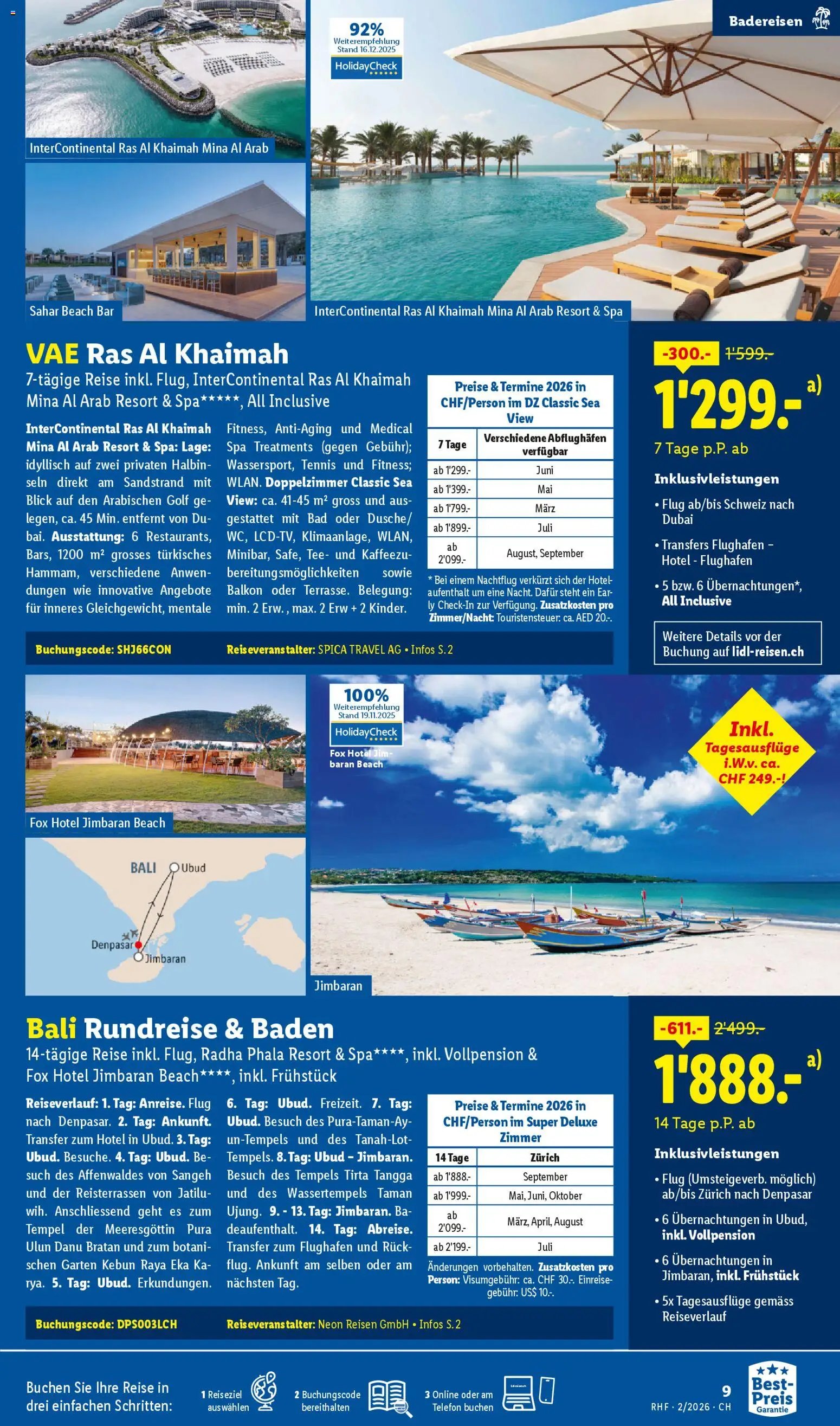 Lidl Aktionen Reisen Februar (2026-01-28 - 2026-02-28)