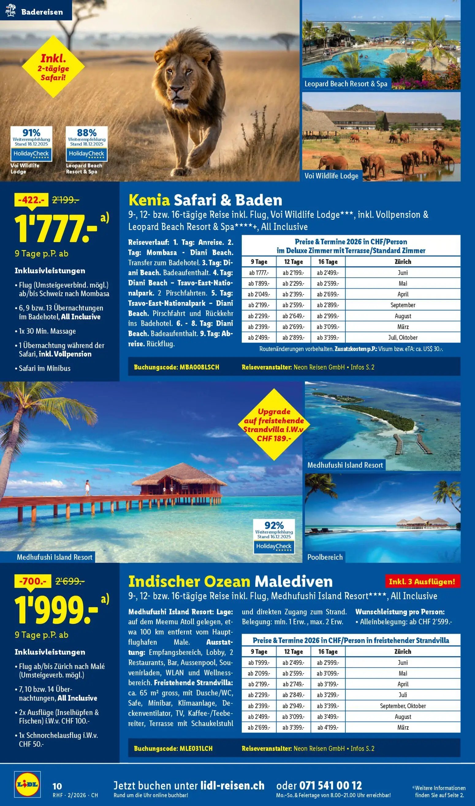 Lidl Aktionen Reisen Februar (2026-01-28 - 2026-02-28)