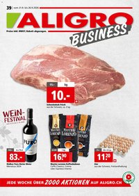 Aligro aktionen Business Schlieren, Gossau SG, Frauenfeld, Rapperswil-Jona, Sargans, Bern