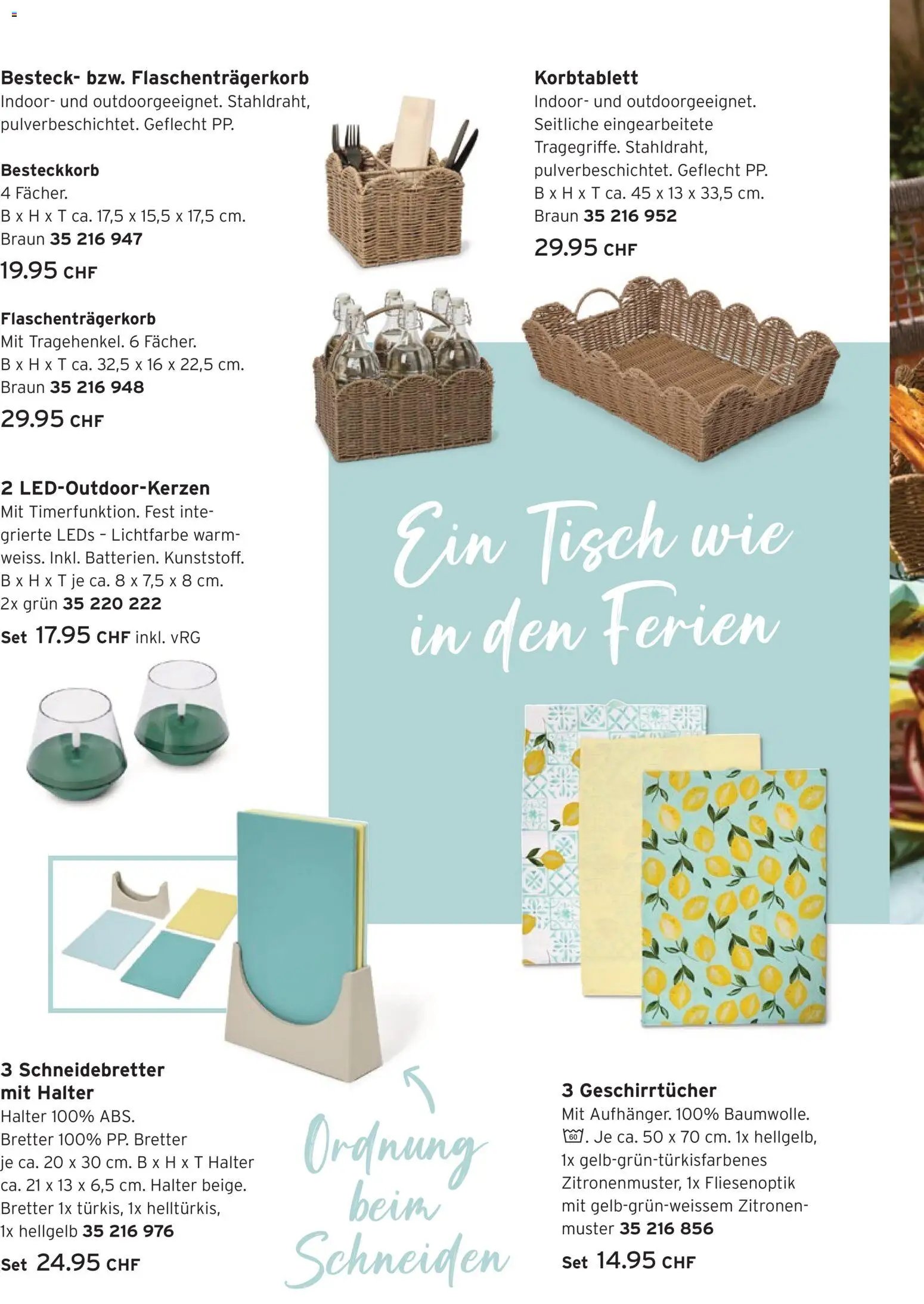 Tchibo aktionen Sommerküche