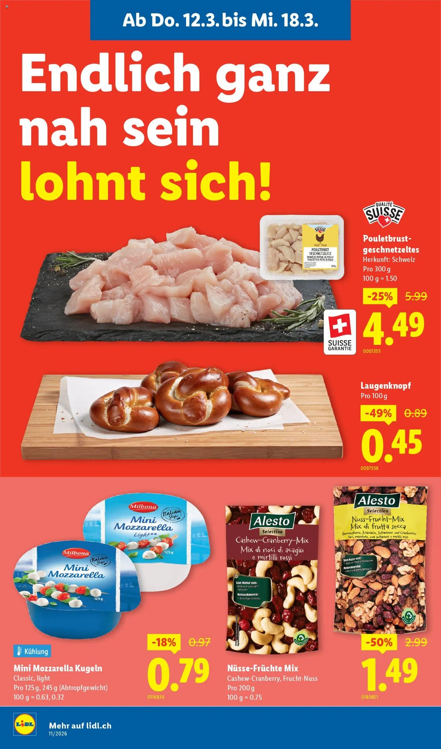Lidl Aktionen Neueröffnung Zürich (2026-03-12 - 2026-03-18)