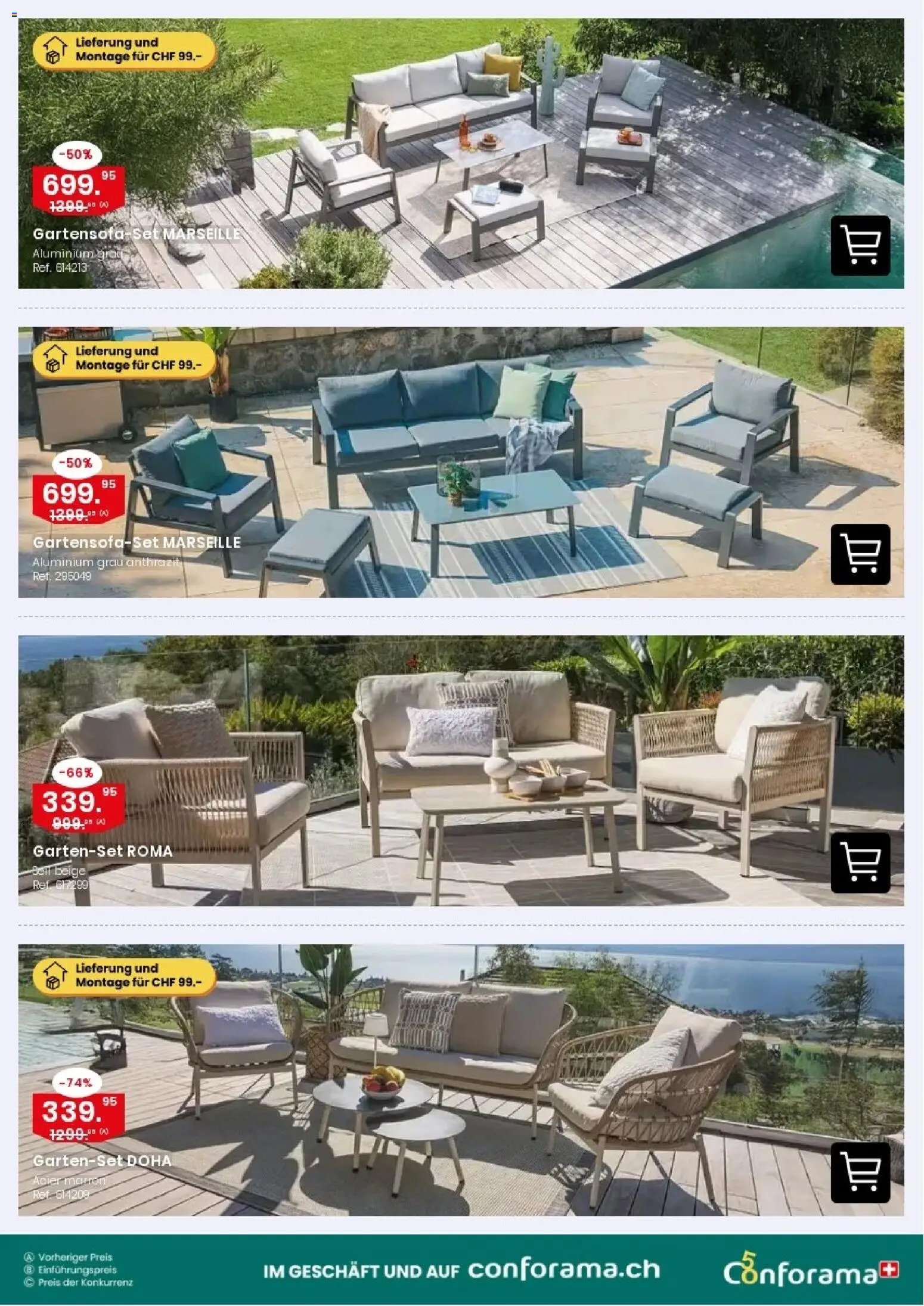 Conforama aktionen Gartensofa