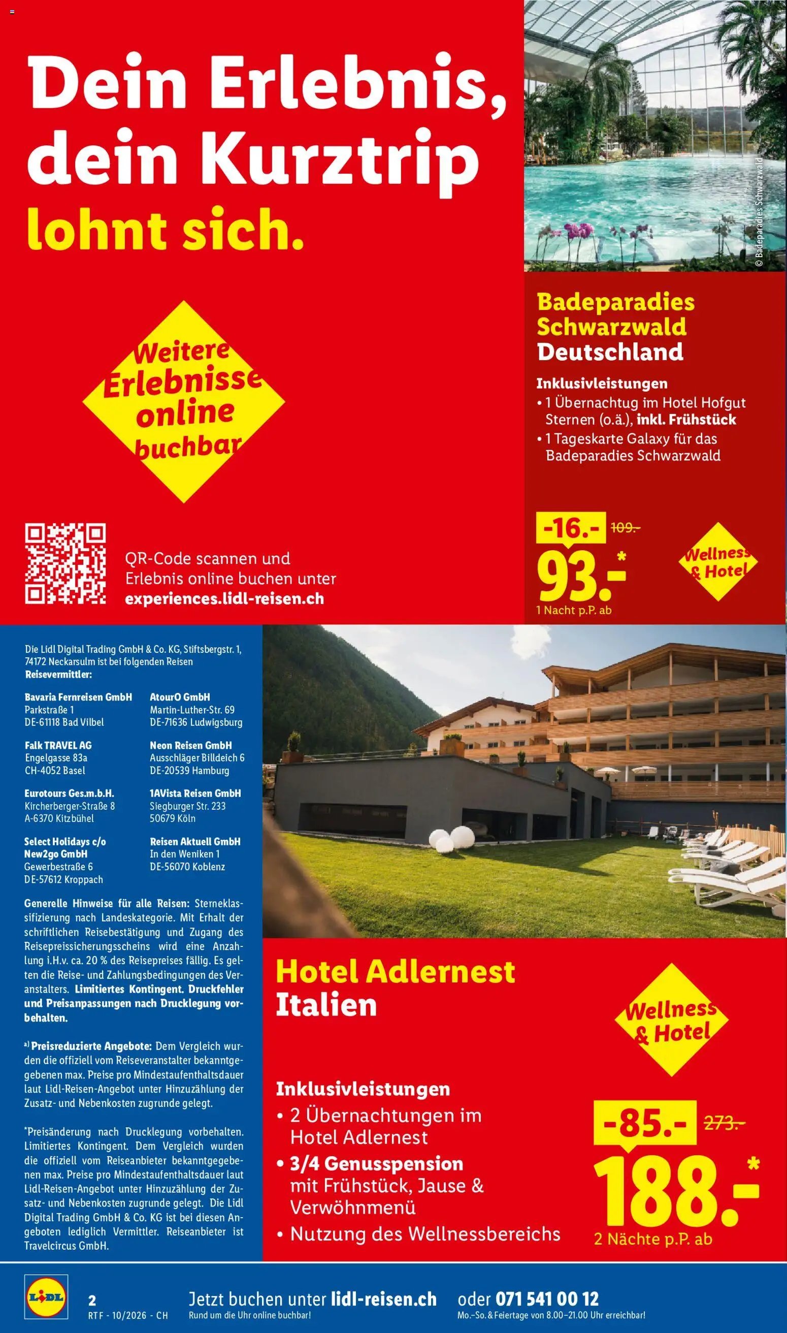 Lidl aktionen Oktober/November Reise-Highlights