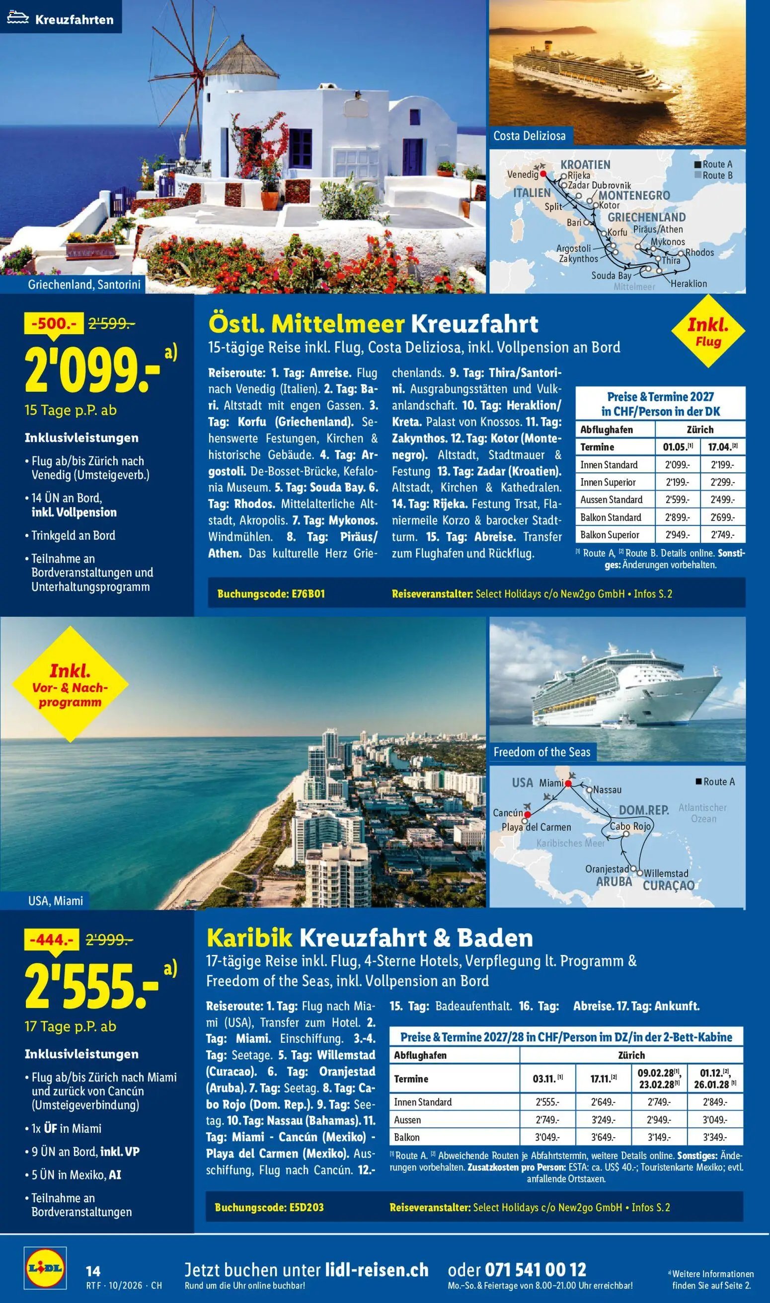 Lidl aktionen Oktober/November Reise-Highlights