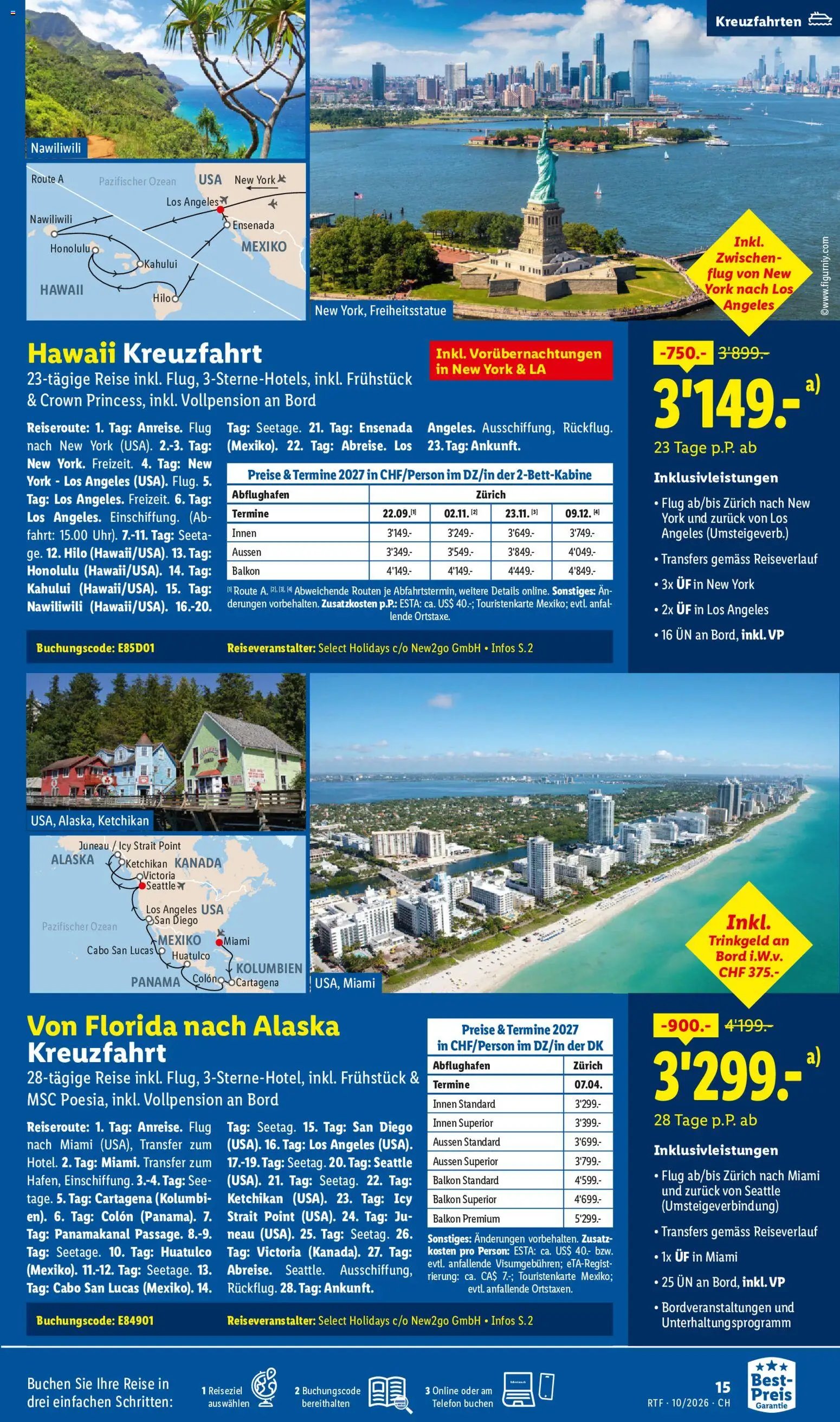 Lidl aktionen Oktober/November Reise-Highlights