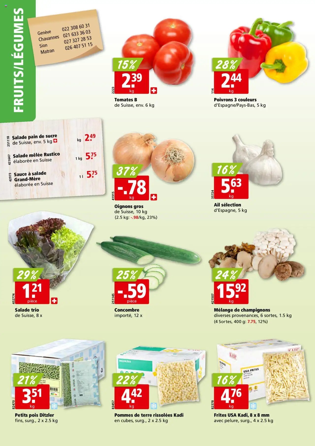 Aligro Aktionen Chavannes, Matran, Genève, Sion (2025-10-13 - 2025-10-18)