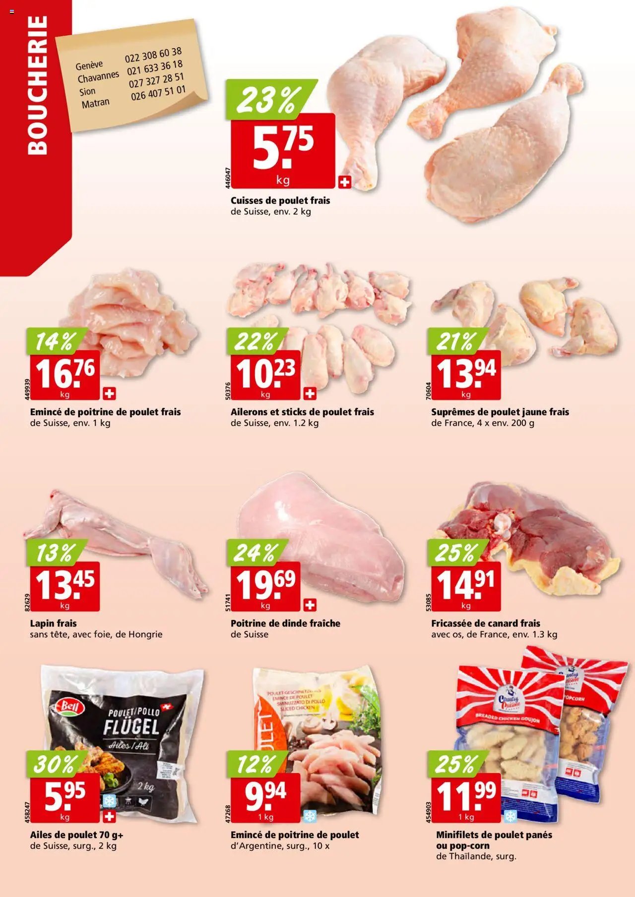 Aligro Aktionen Chavannes, Matran, Genève, Sion (2025-10-13 - 2025-10-18)