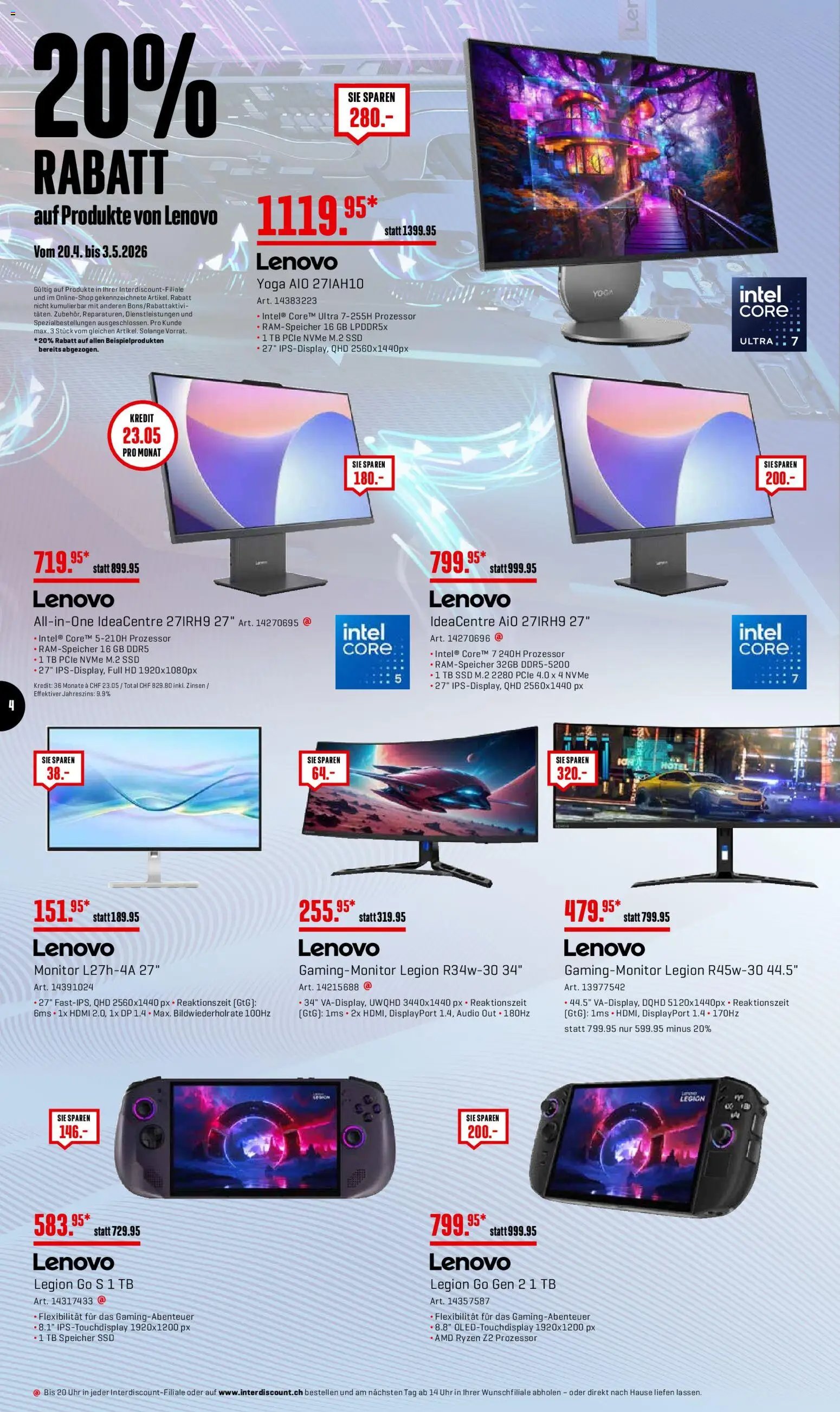 Interdiscount aktionen 20% Rabatt (2026-04-27 - 2026-05-03)