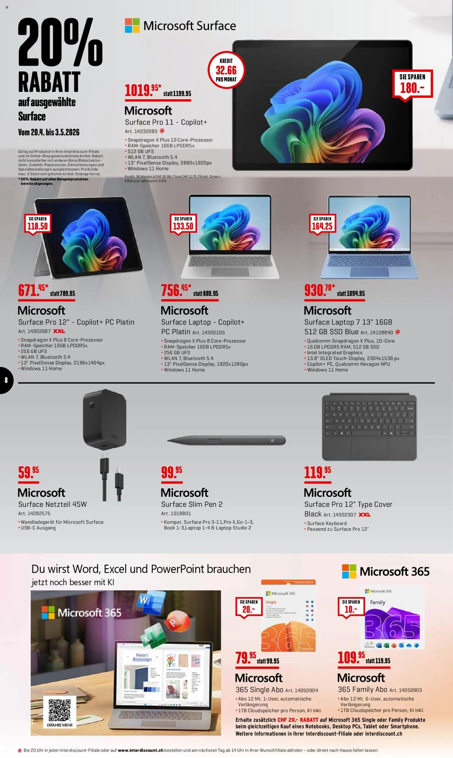 Interdiscount aktionen 20% Rabatt (2026-04-27 - 2026-05-03)