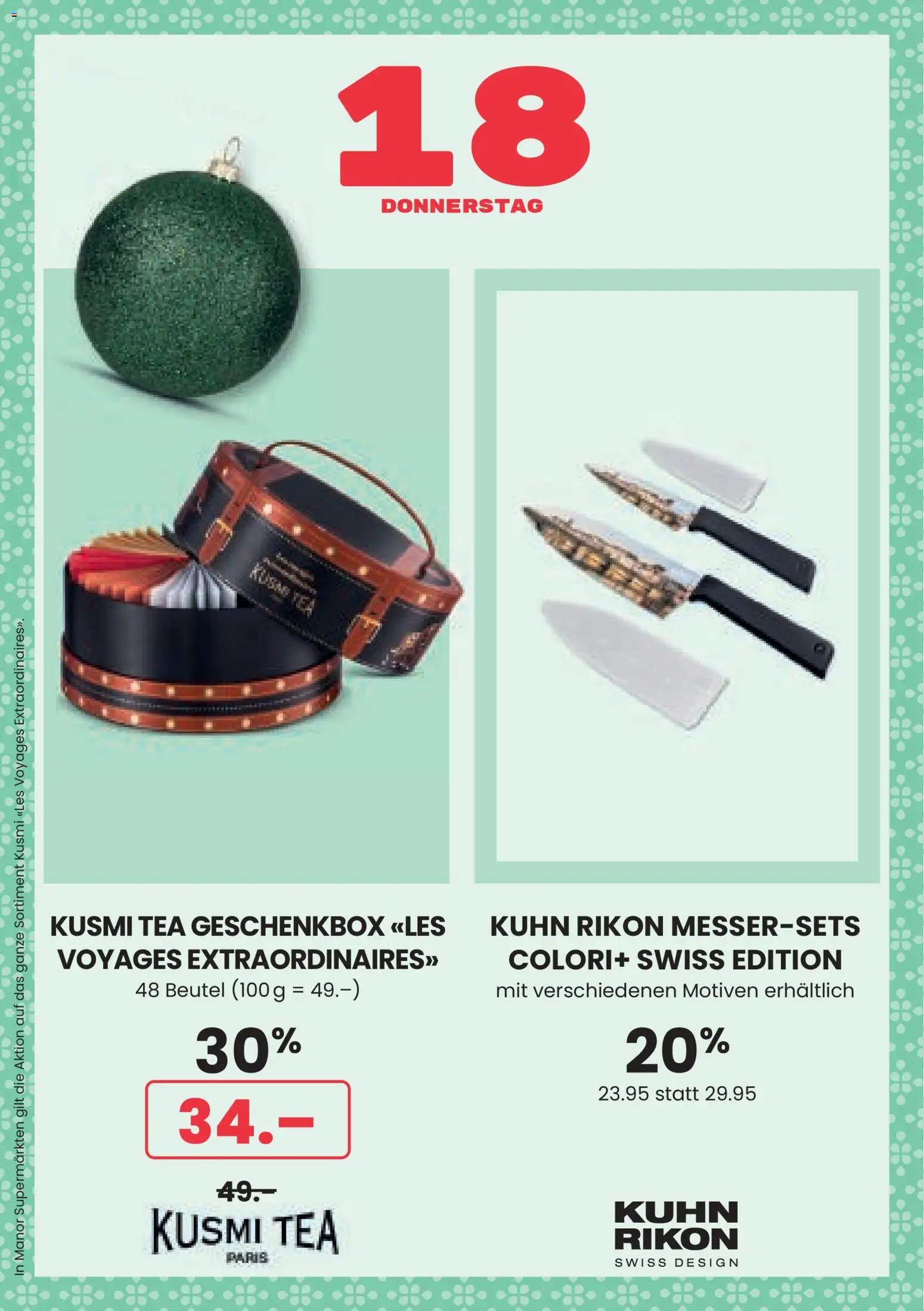 Manor Aktionen Adventskalender (2025-12-01 - 2025-12-24) | 20