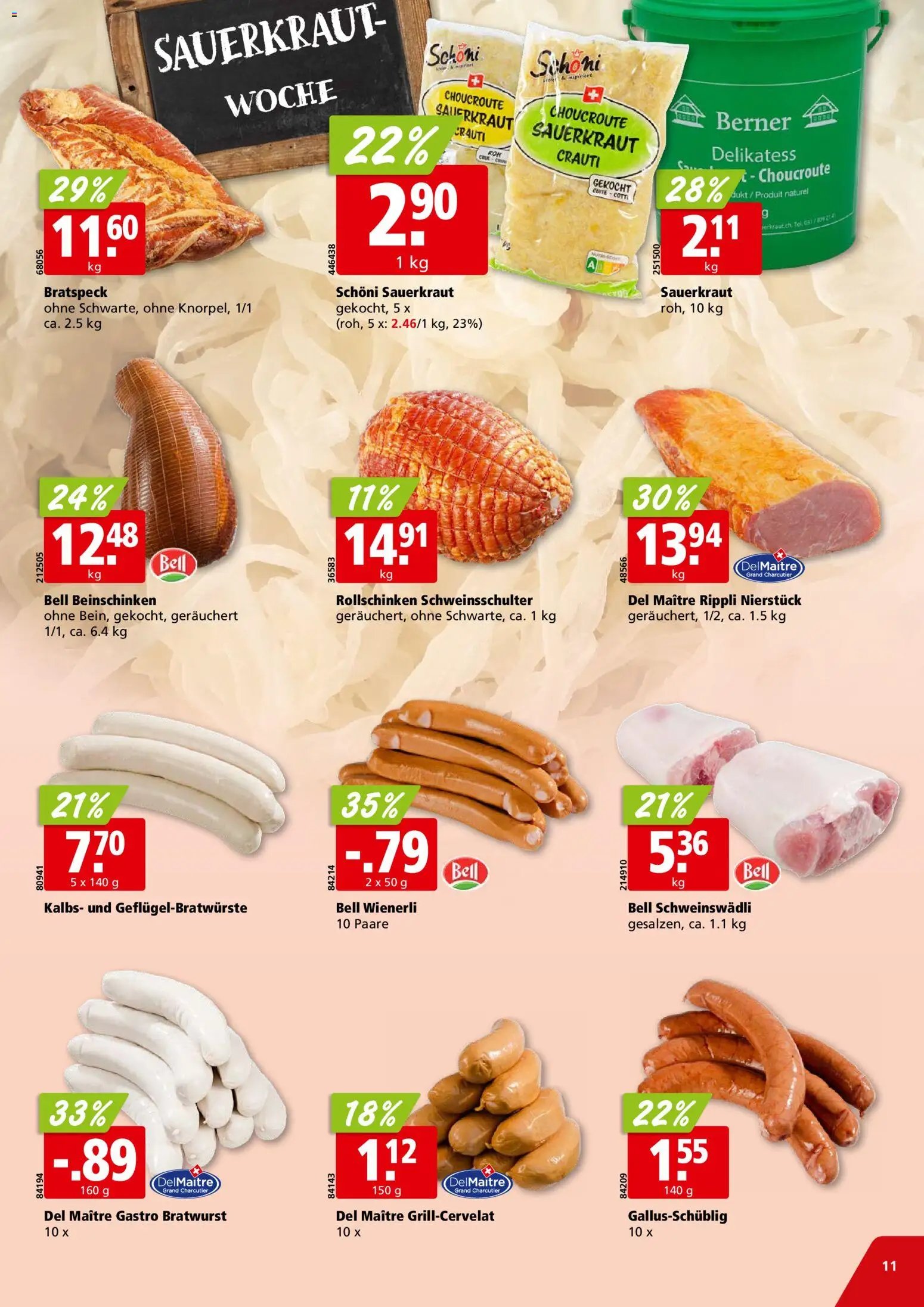 Aligro aktionen Chavannes, Matran, Genf, Sitten