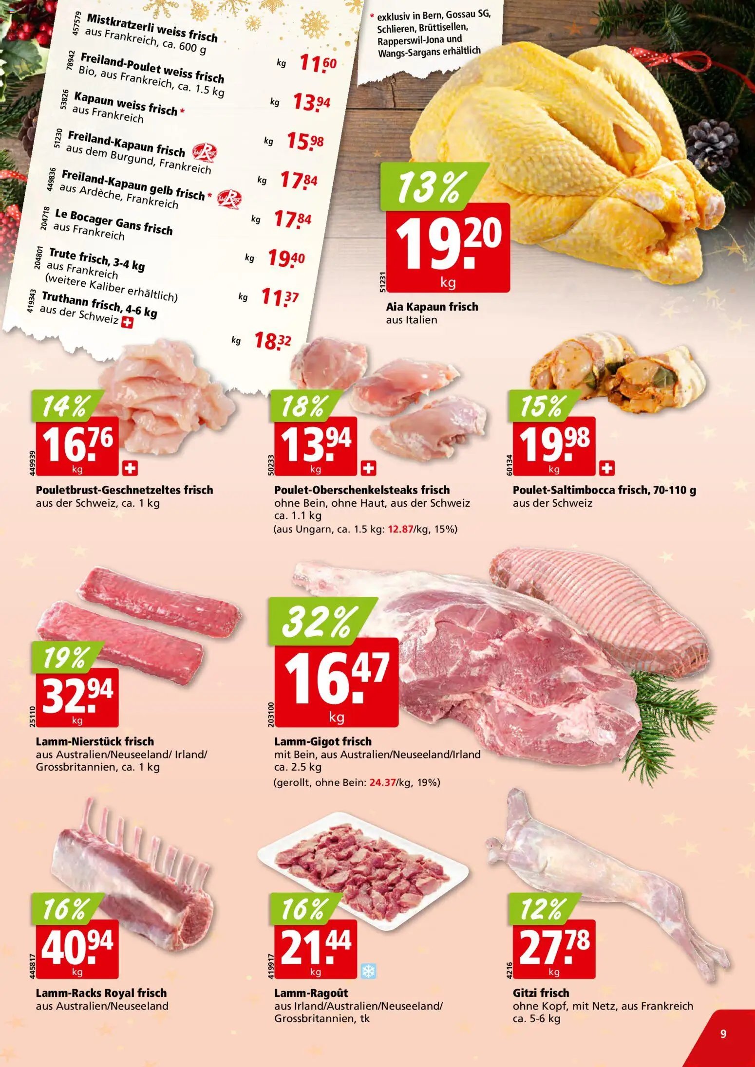 Aligro Aktionen Schlieren, Gossau SG, Frauenfeld, Rapperswil-Jona, Sargans, Bern, Brüttisellen, Pratteln, Emmen, Spreitenbach (2025-12-15 - 2025-12-24) | 9