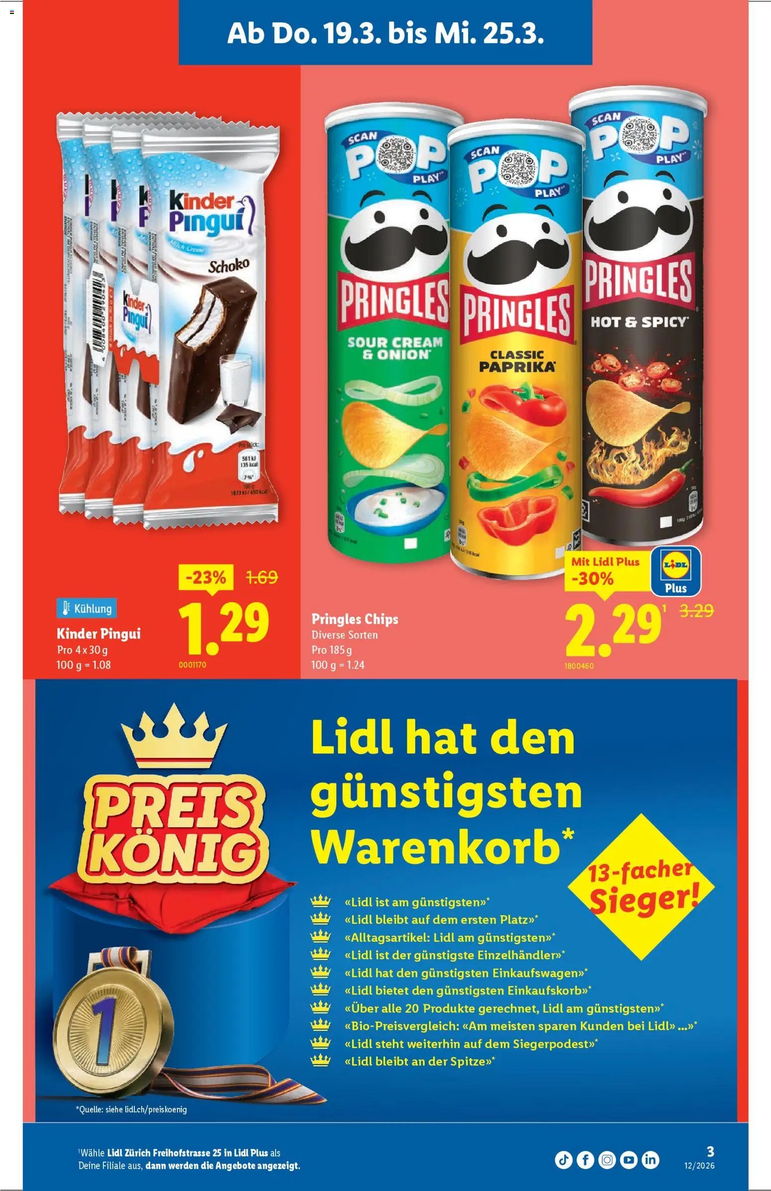 Lidl aktionen Neueröffnung Zürich (2026-03-19 - 2026-03-25) | 3