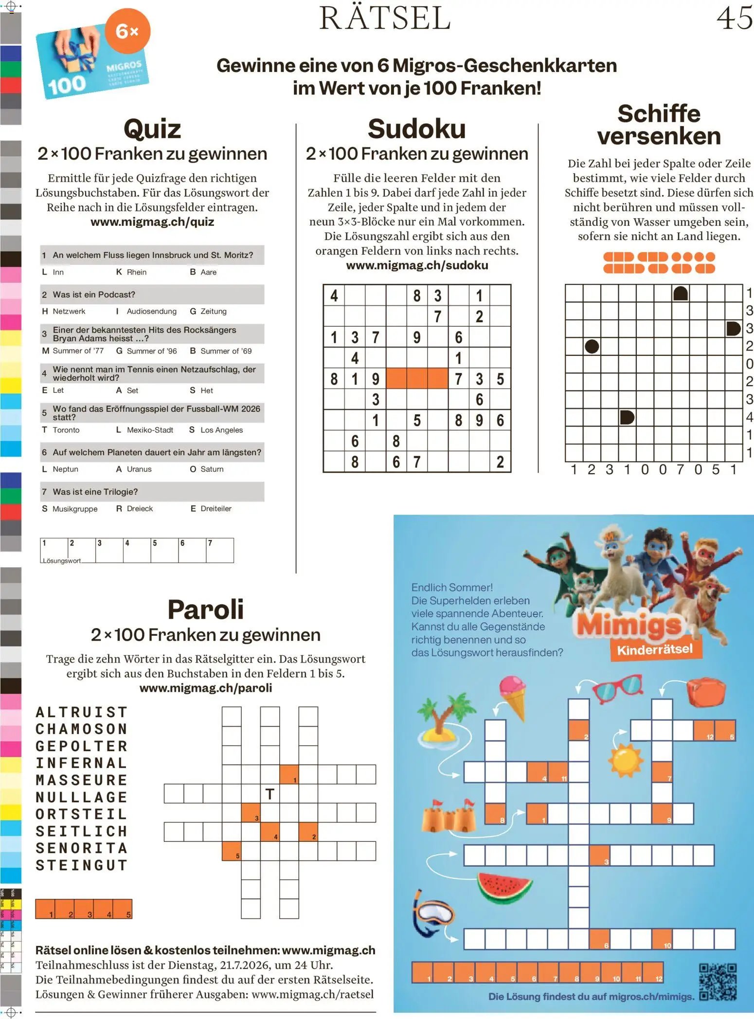 Migros aktionen Magazin